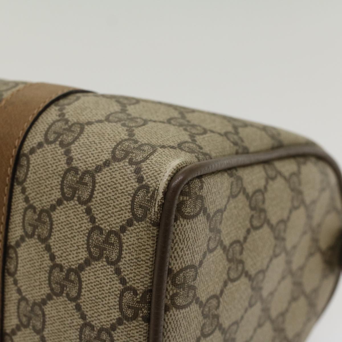 GUCCI GG Canvas Web Sherry Line Boston Bag Beige Red Green 39 02 006 53392