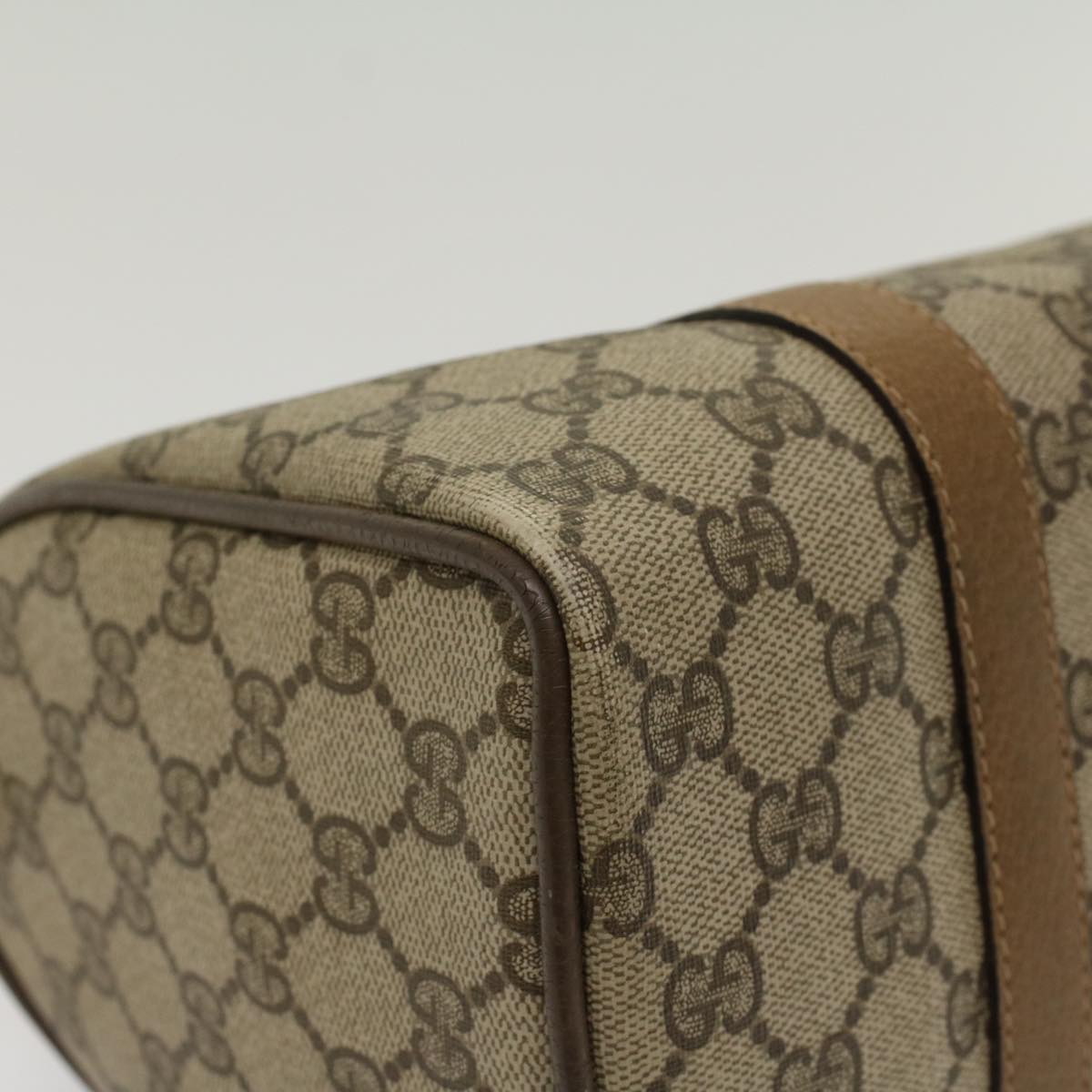 GUCCI GG Canvas Web Sherry Line Boston Bag Beige Red Green 39 02 006 53392