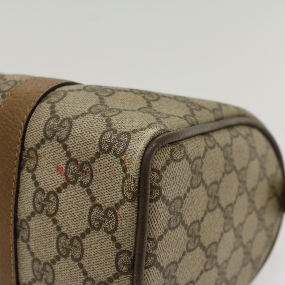 GUCCI GG Canvas Web Sherry Line Boston Bag Beige Red Green 39 02 006 53392