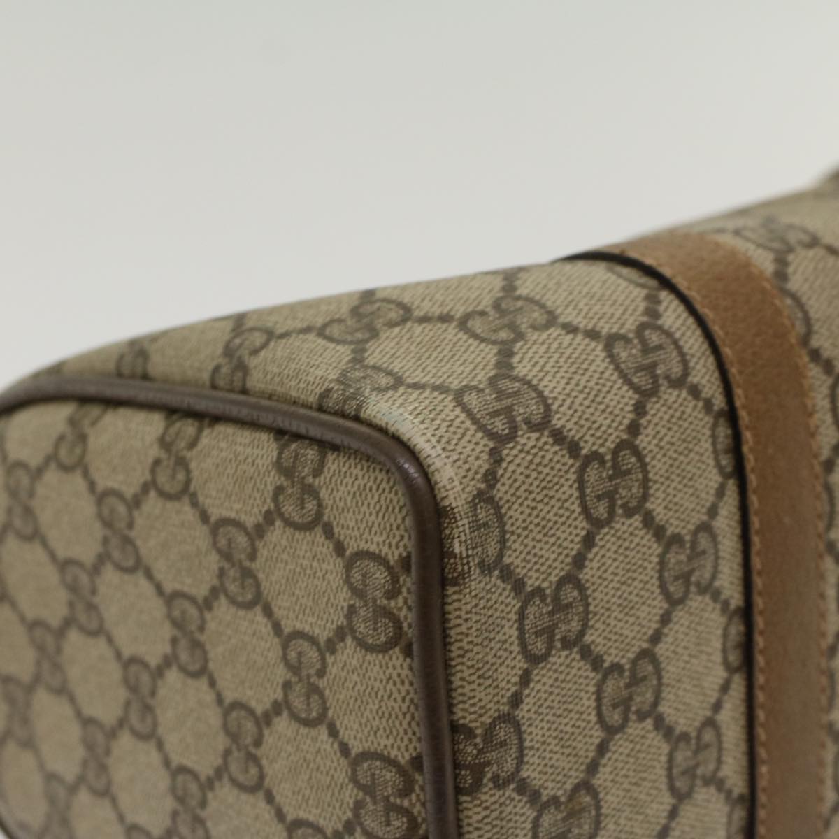 GUCCI GG Canvas Web Sherry Line Boston Bag Beige Red Green 39 02 006 53392
