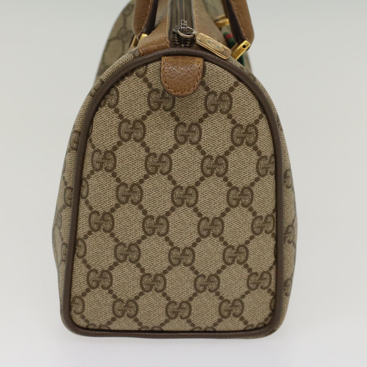 GUCCI GG Canvas Web Sherry Line Boston Bag Beige Red Green 39 02 006 53392