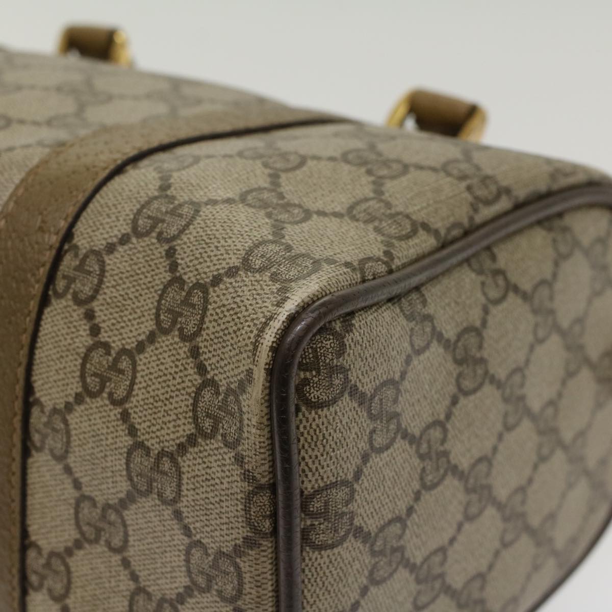GUCCI GG Canvas Web Sherry Line Boston Bag Beige Red Green 53399