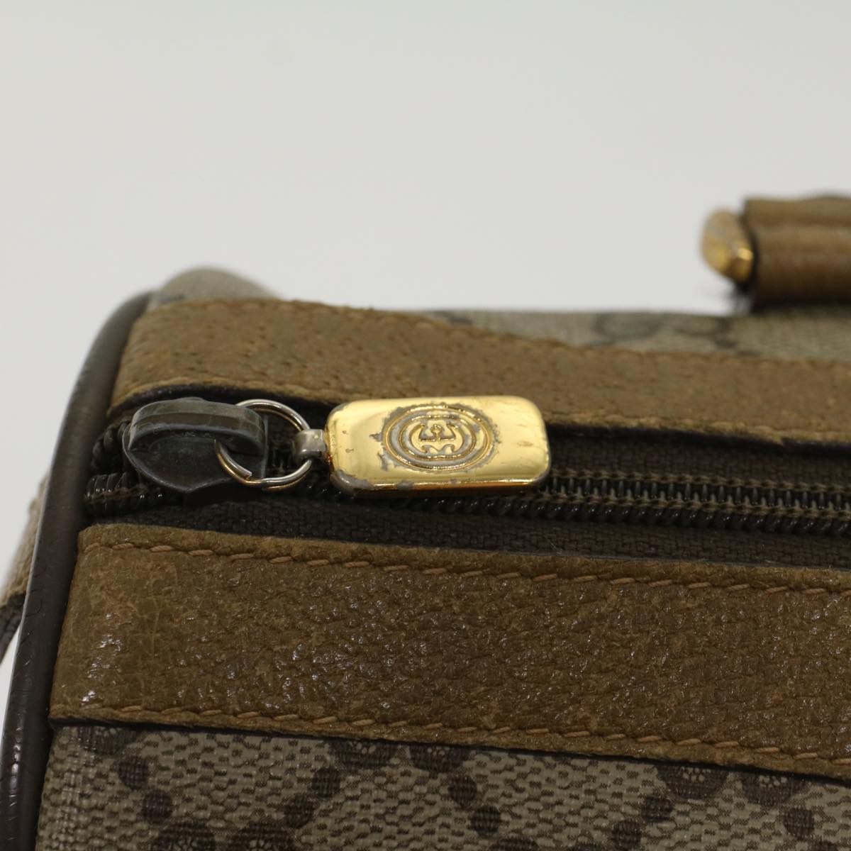 GUCCI GG Canvas Web Sherry Line Boston Bag Beige Red Green 53399