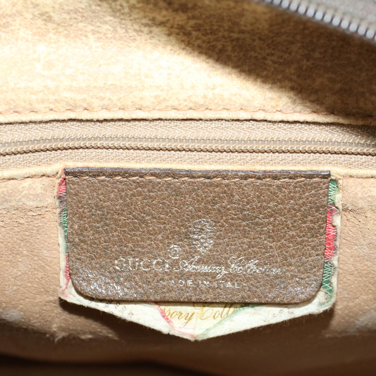 GUCCI GG Canvas Web Sherry Line Boston Bag Beige Red Green 53399
