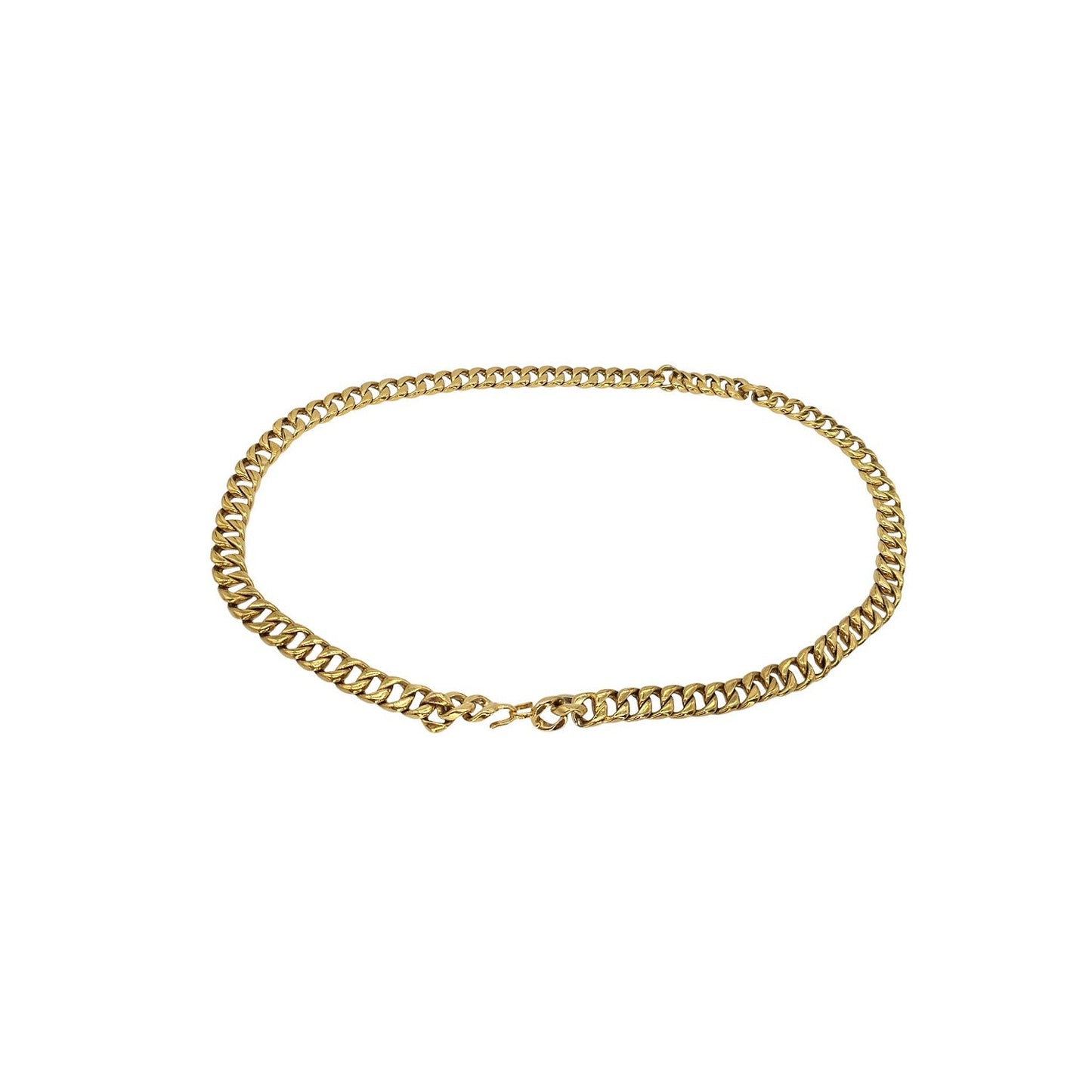 CHANEL Gold Tone Link Chain Belt
