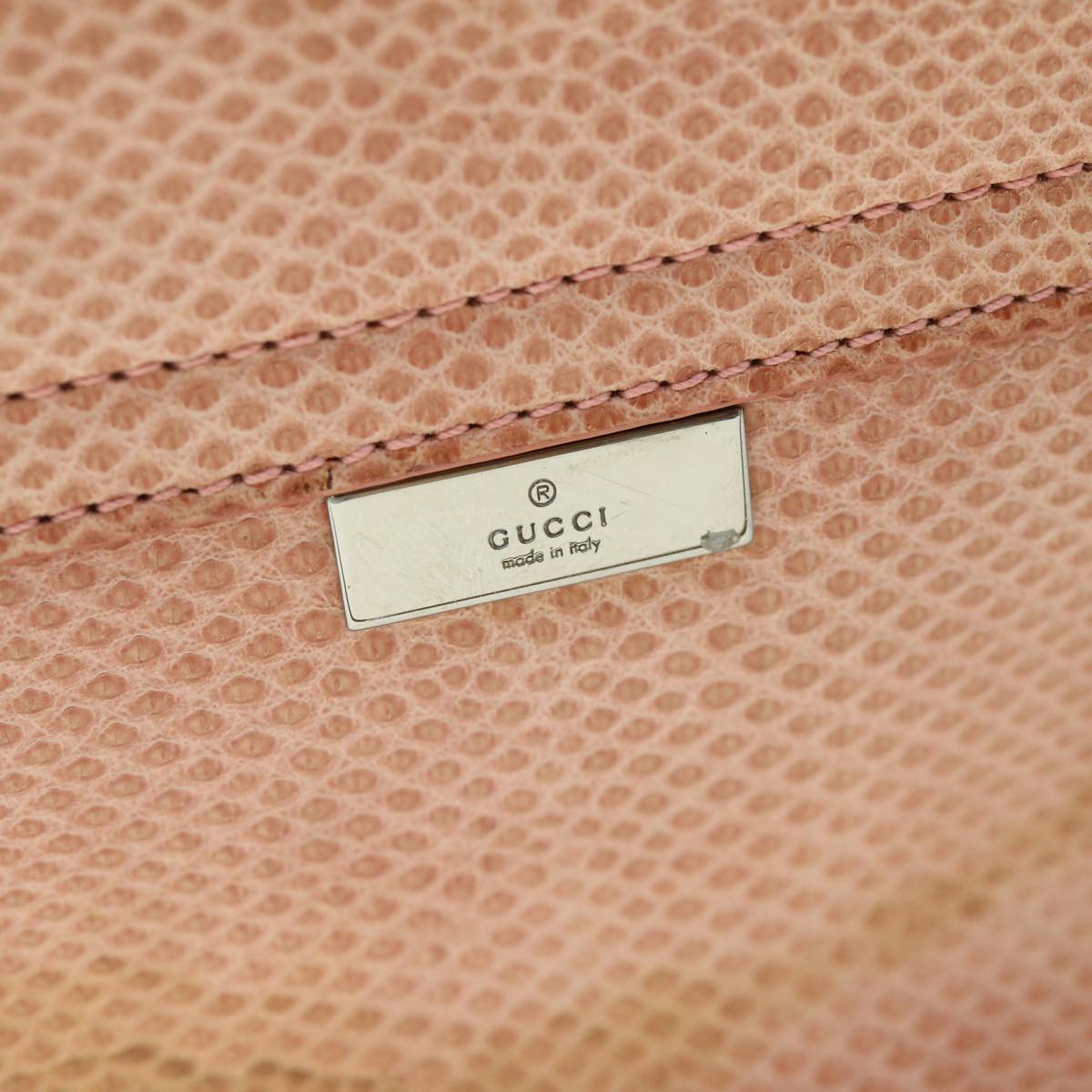 GUCCI Hand Bag Leather Pink 53646