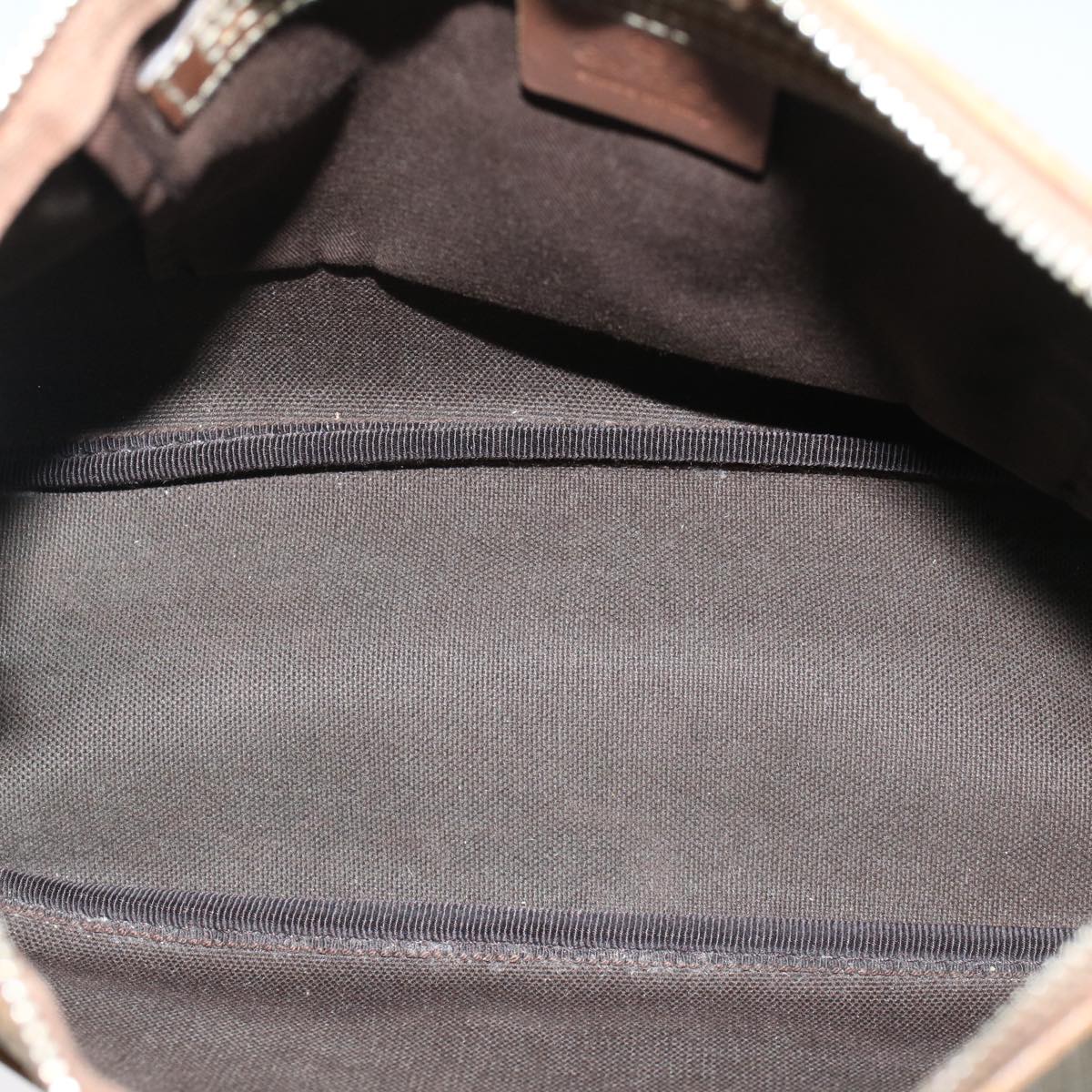 GUCCI GG Canvas Shoulder Bag PVC Leather White Brown 53649
