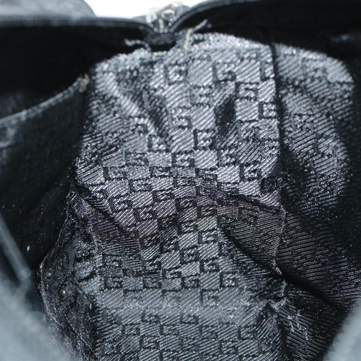 GUCCI Shoulder Bag Nylon Leather Black 53651