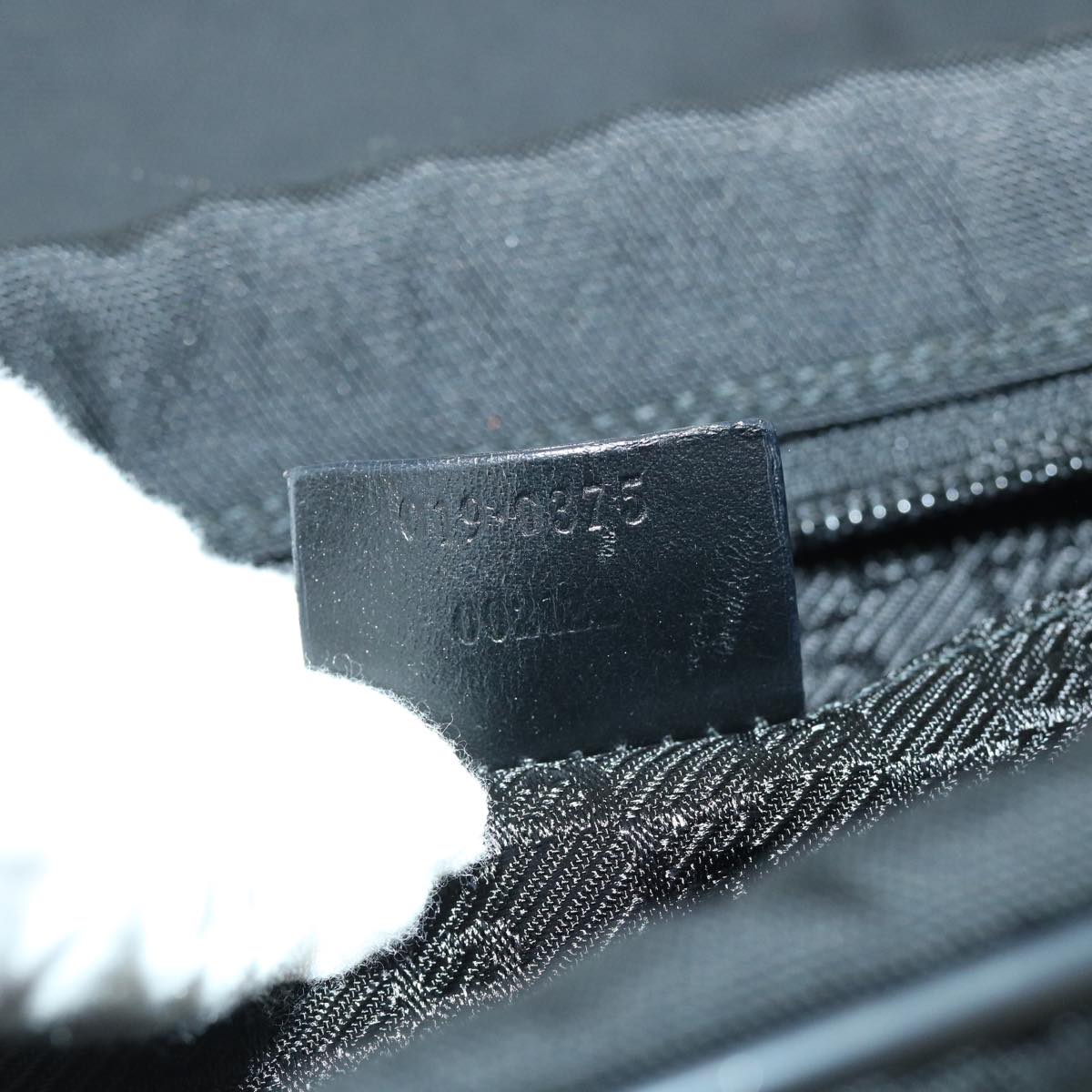 GUCCI Shoulder Bag Nylon Leather Black 53651