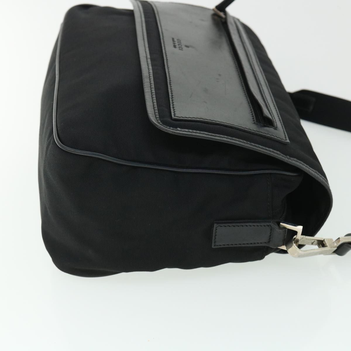GUCCI Shoulder Bag Nylon Leather Black 53651