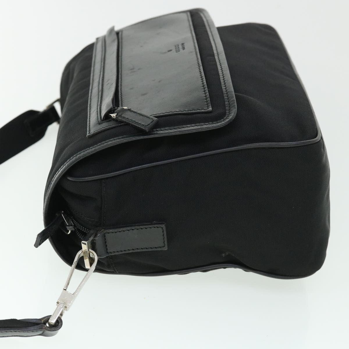 GUCCI Shoulder Bag Nylon Leather Black 53651