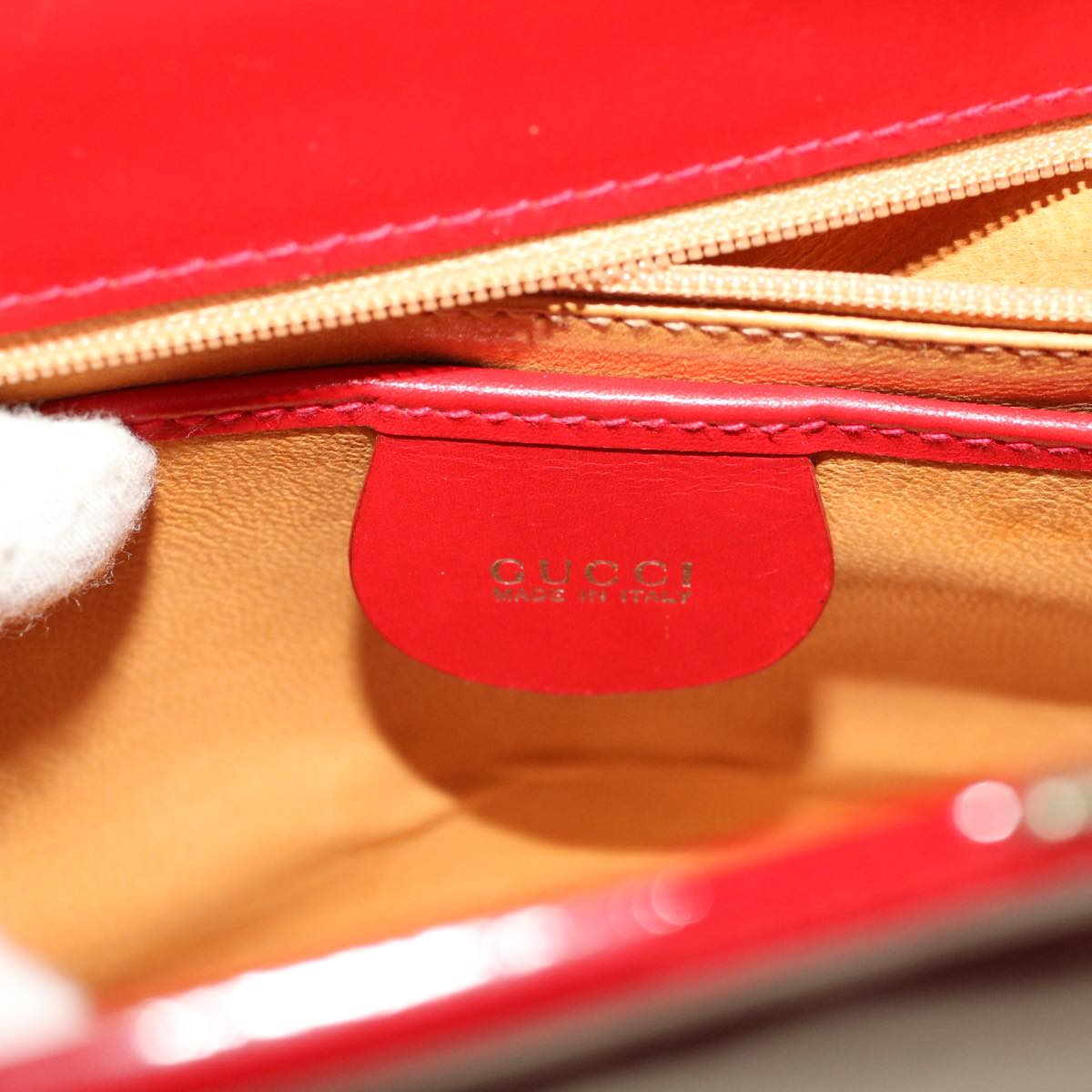 GUCCI Hand Bag Patent leather Red 000 781 0301 53652
