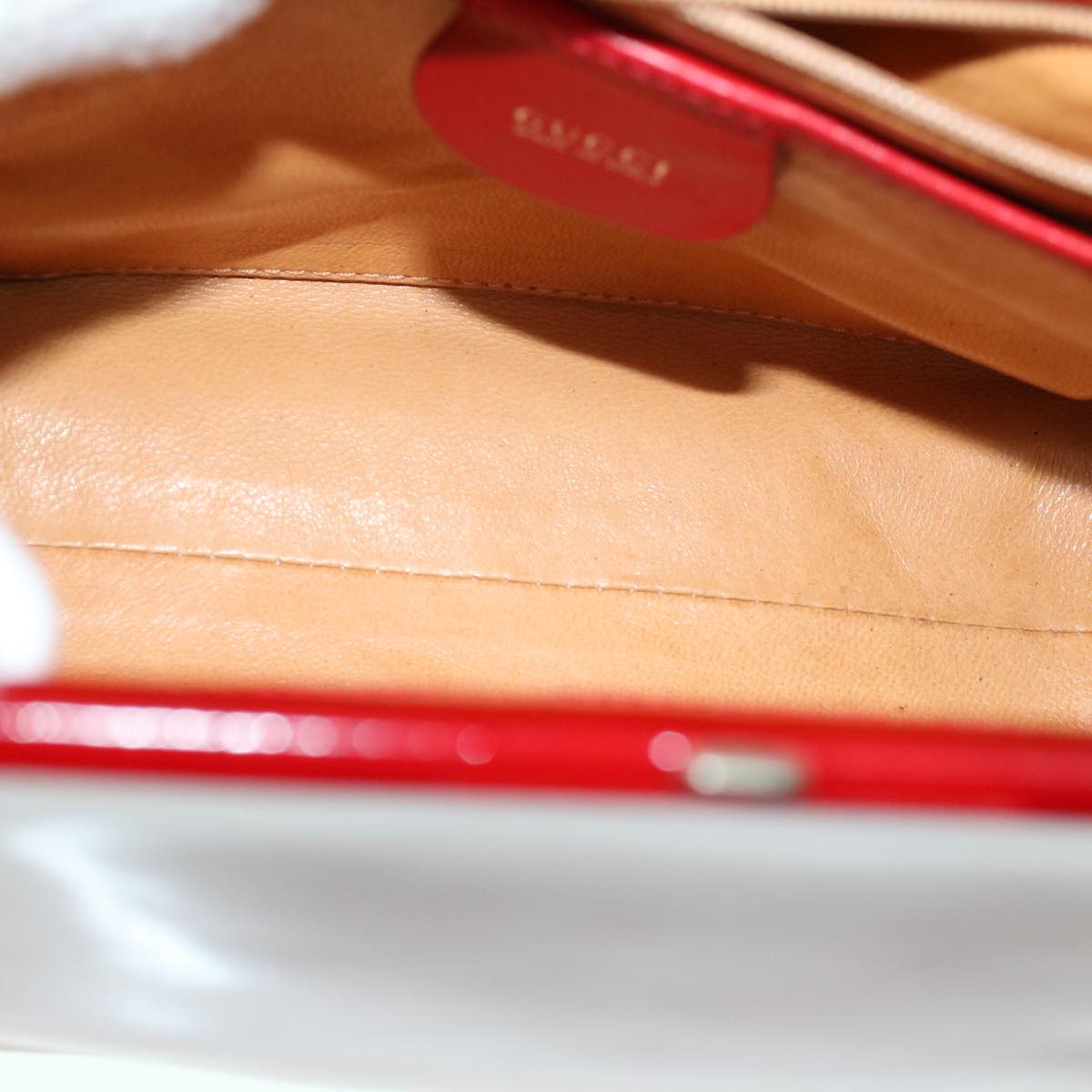 GUCCI Hand Bag Patent leather Red 000 781 0301 53652