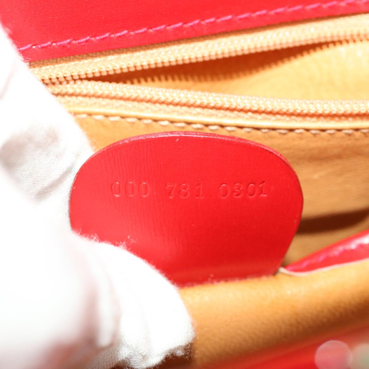 GUCCI Hand Bag Patent leather Red 000 781 0301 53652