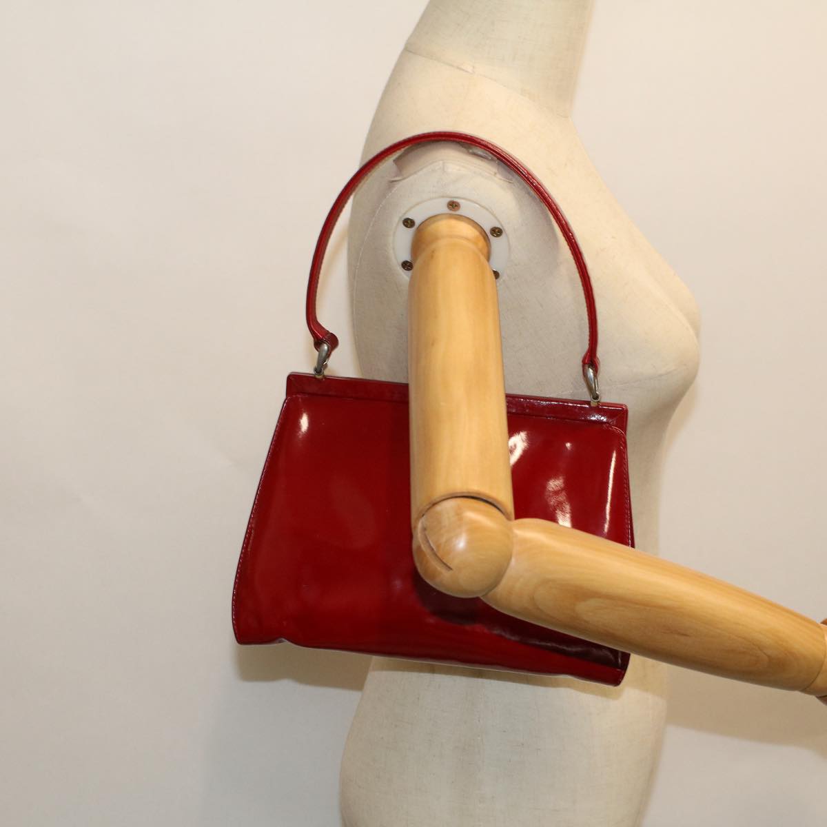 GUCCI Hand Bag Patent leather Red 000 781 0301 53652