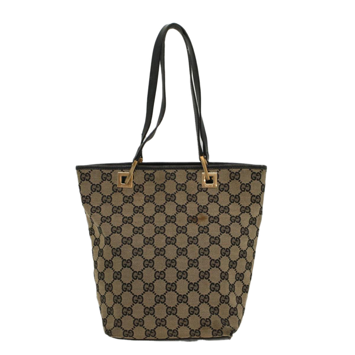 GUCCI GG Canvas Tote Bag Beige Navy 53653