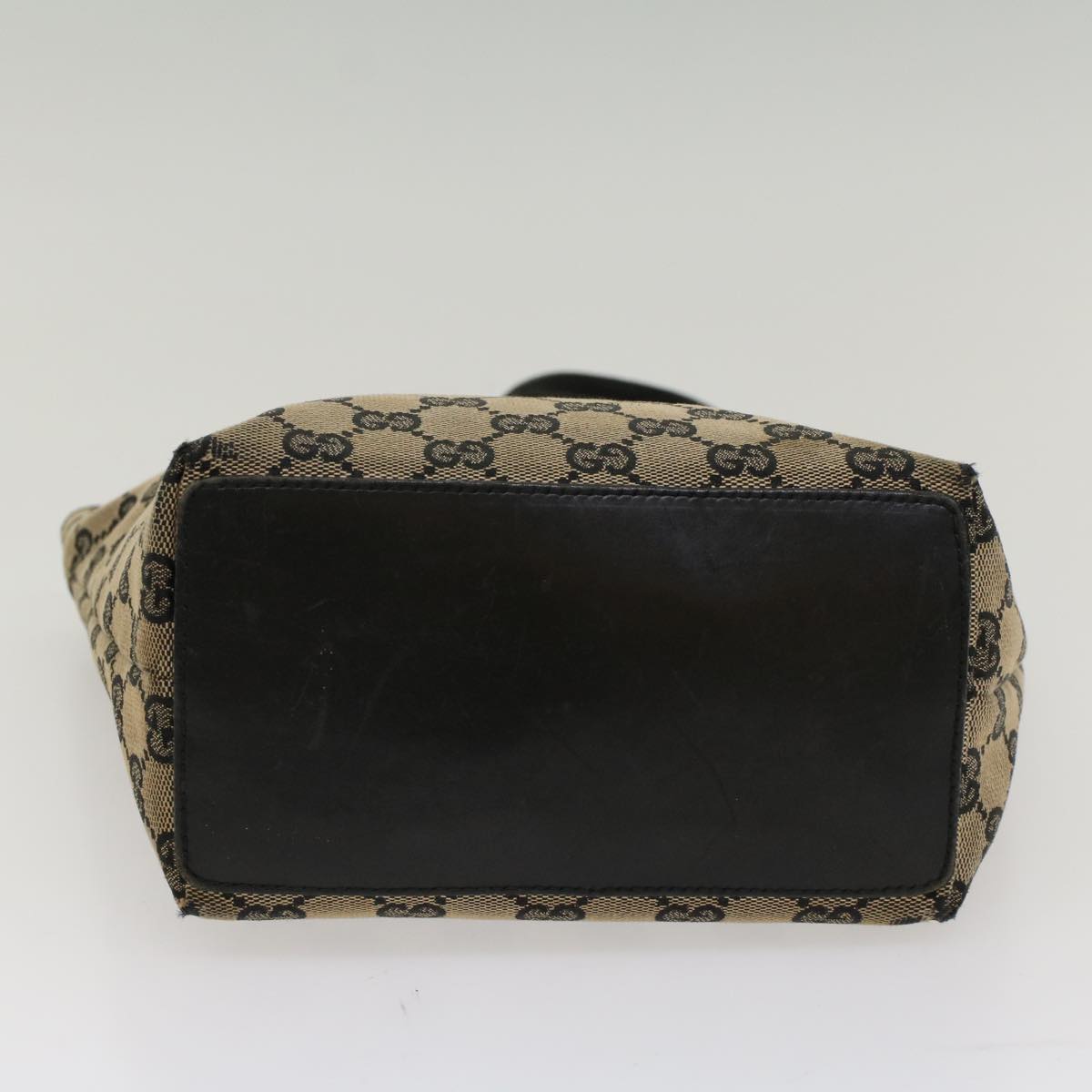 GUCCI GG Canvas Tote Bag Beige Navy 53653