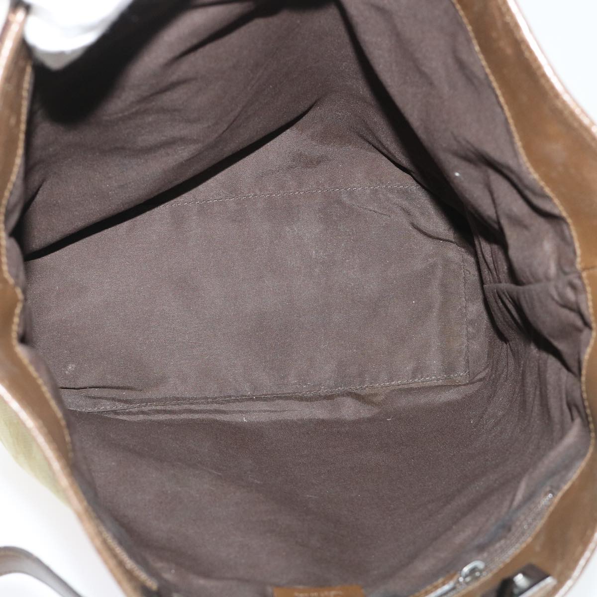 GUCCI GG Canvas Sherry Line Tote Bag Canvas Leather Beige Brown 53660