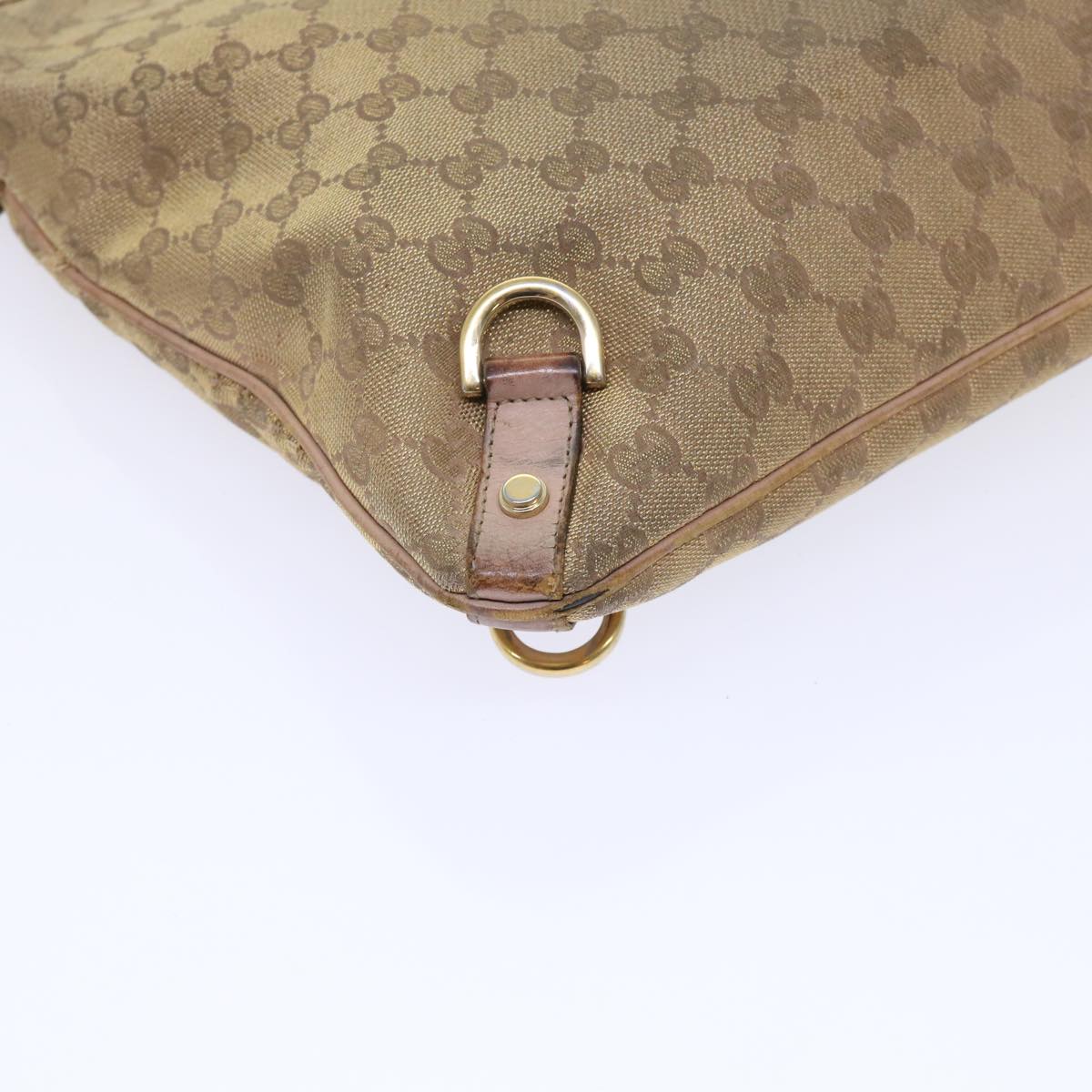 GUCCI GG Canvas Shoulder Bag Gold 53664