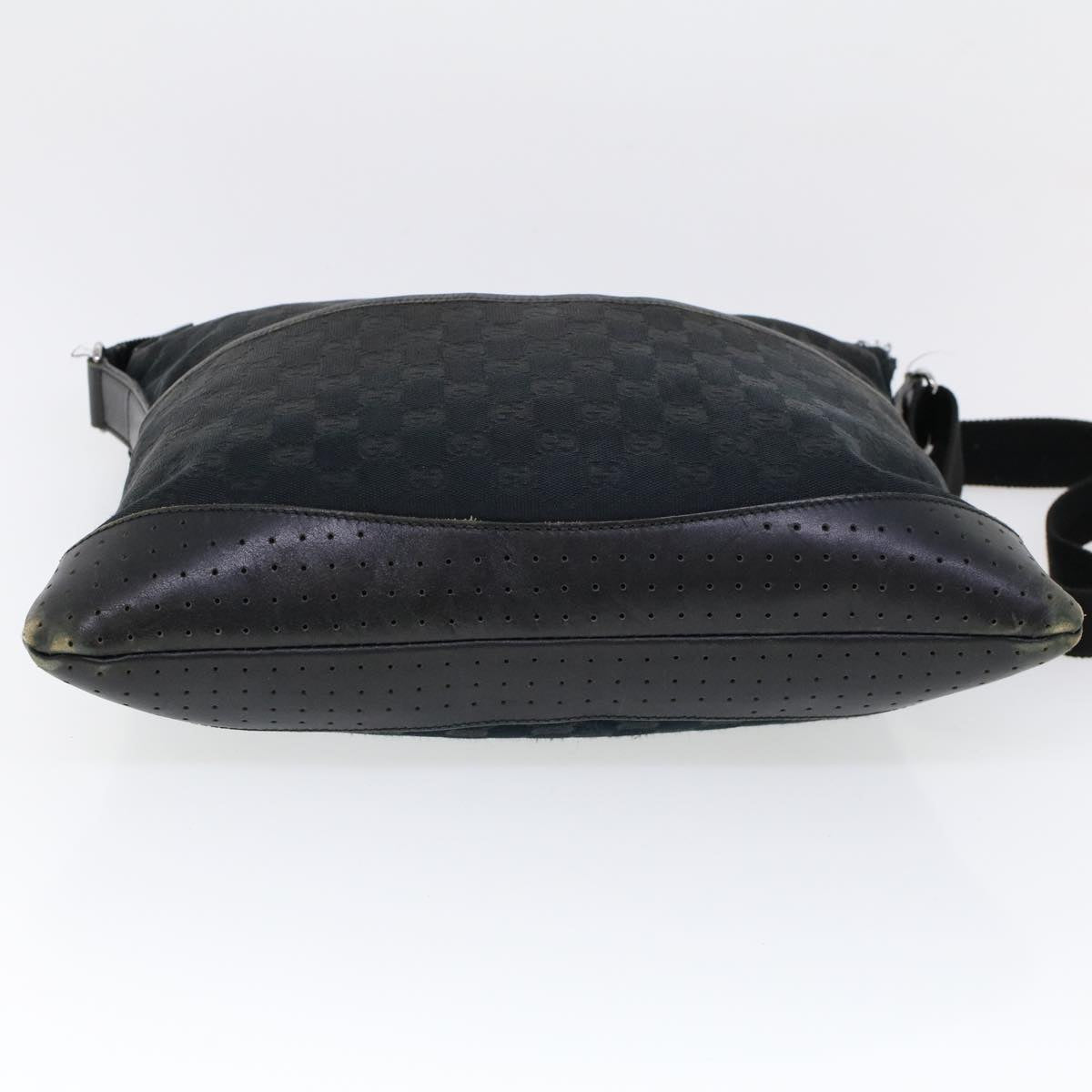 GUCCI GG Canvas Shoulder Bag Black 53665