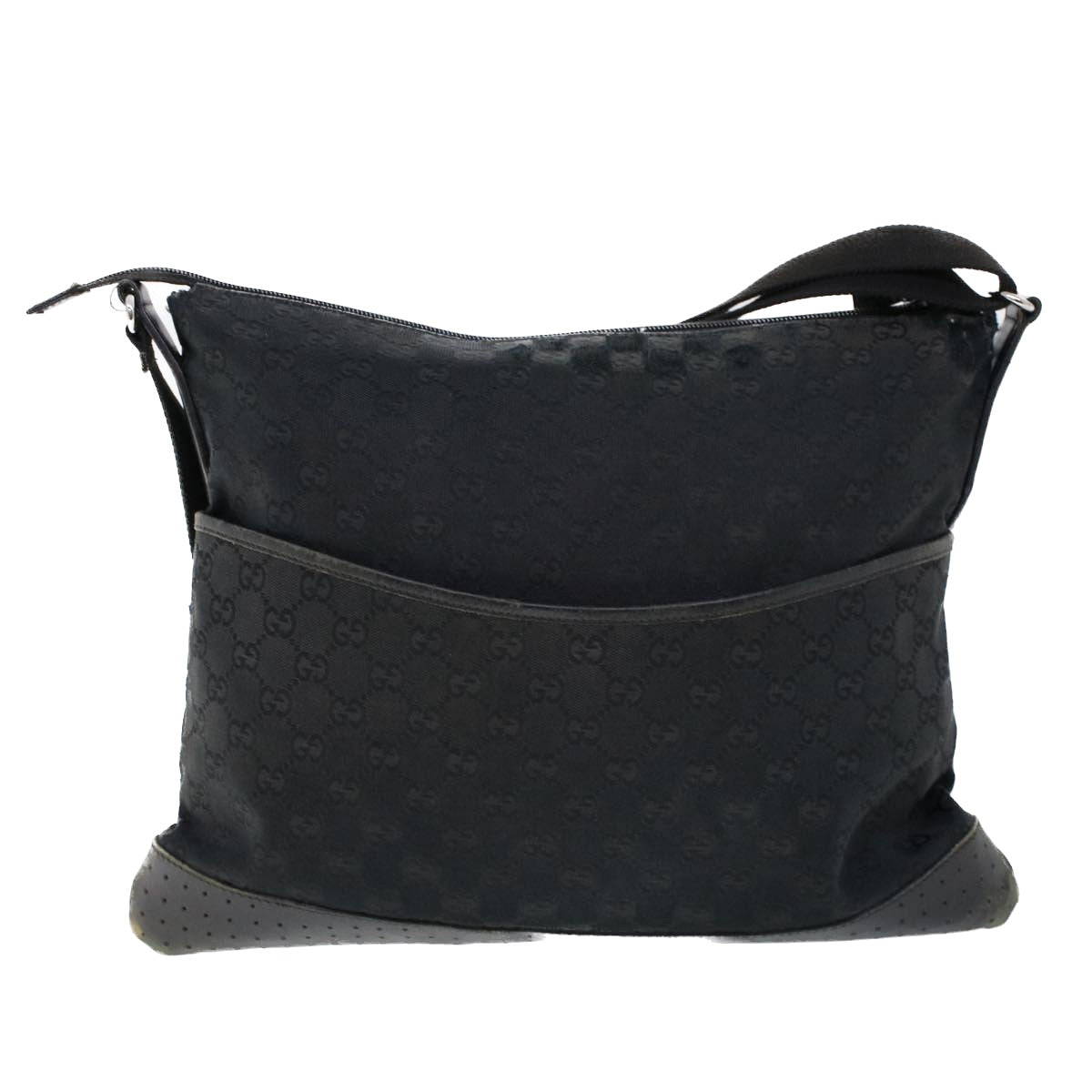 GUCCI GG Canvas Shoulder Bag Black 53665