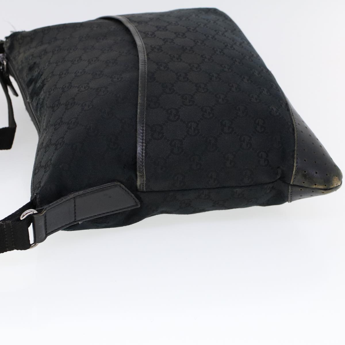 GUCCI GG Canvas Shoulder Bag Black 53665