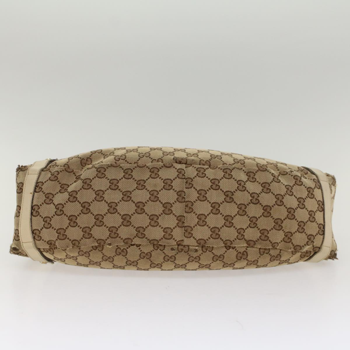 GUCCI GG Canvas Tote Bag Beige White 53667