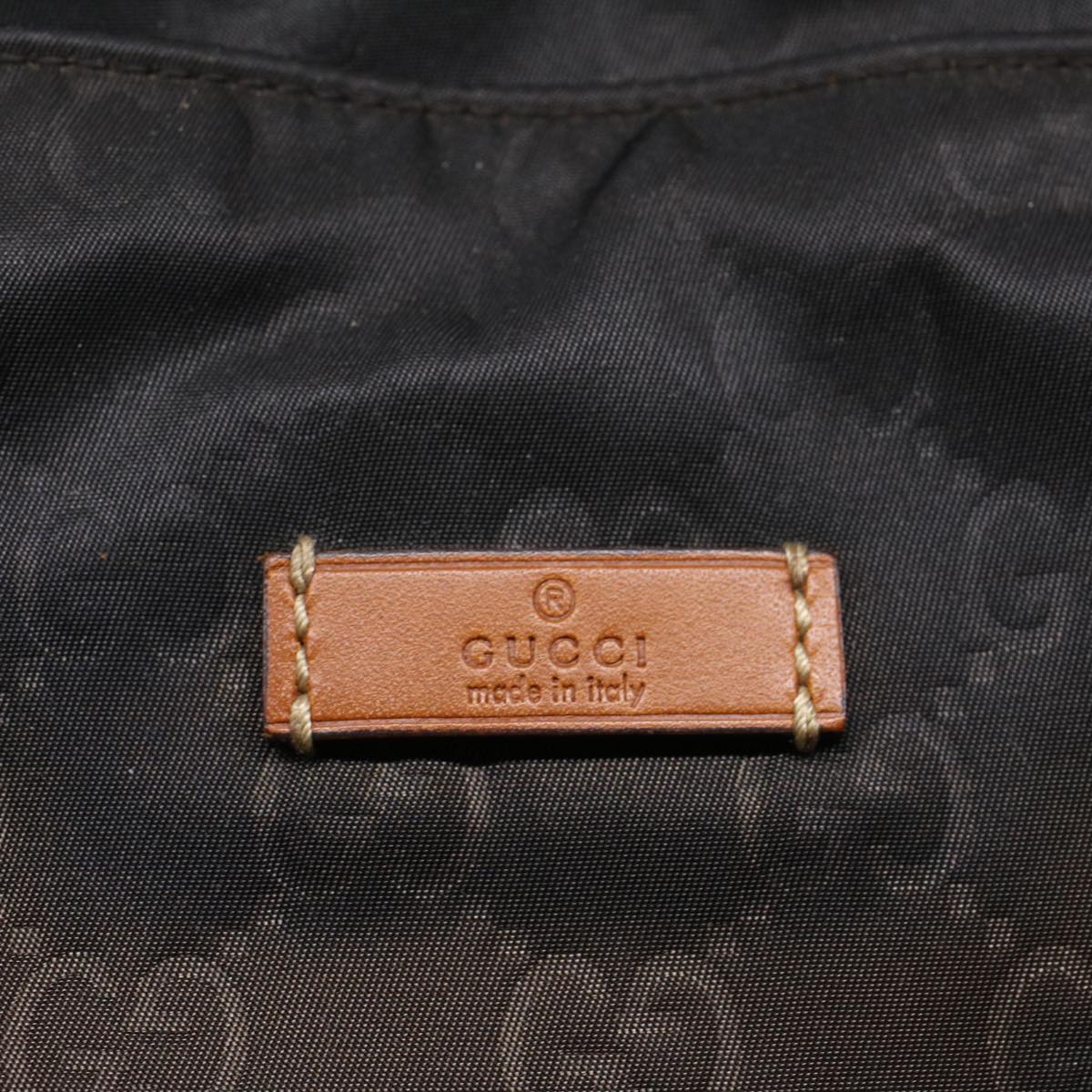 GUCCI GG Canvas Tote Bag Nylon Brown 53670
