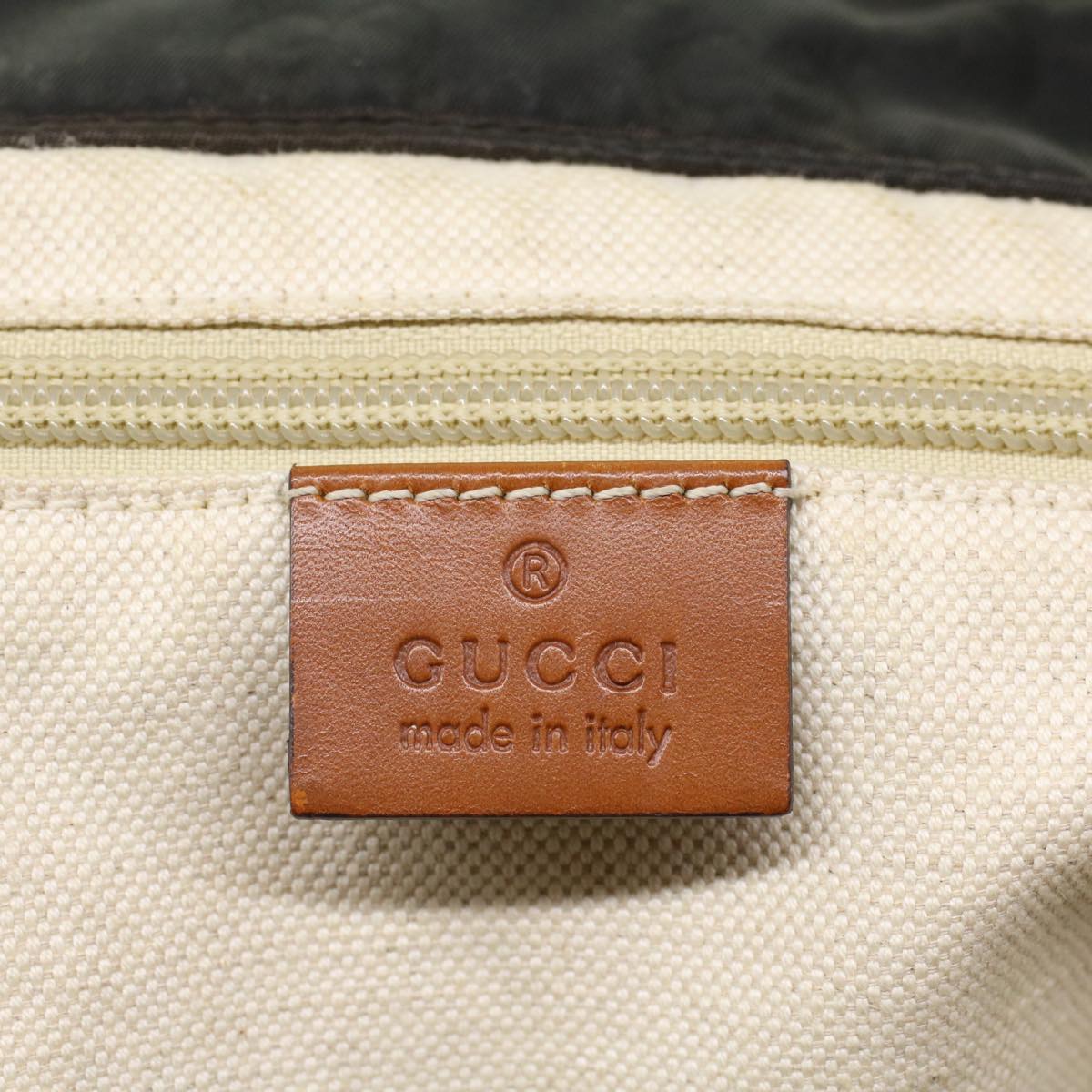 GUCCI GG Canvas Tote Bag Nylon Brown 53670