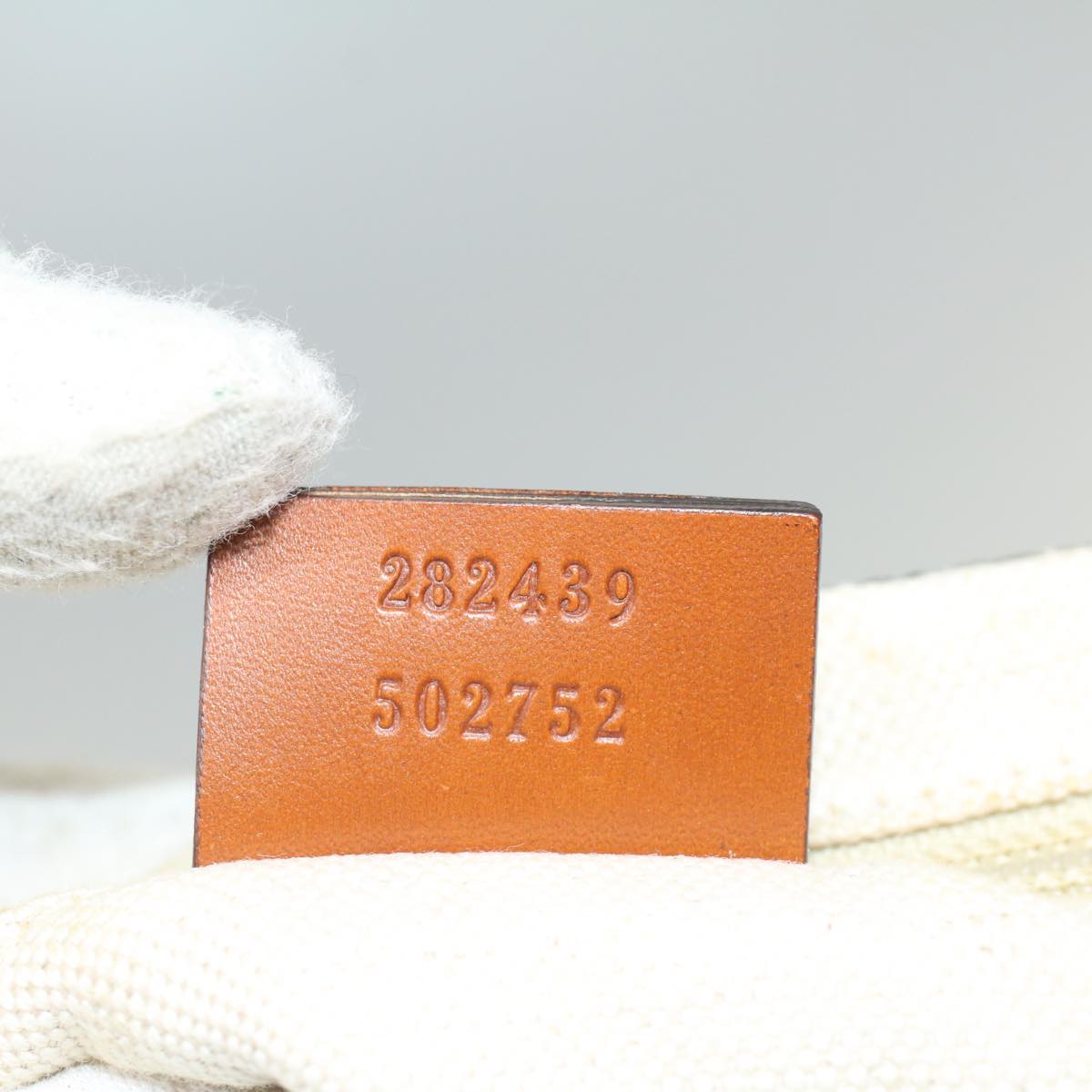 GUCCI GG Canvas Tote Bag Nylon Brown 53670