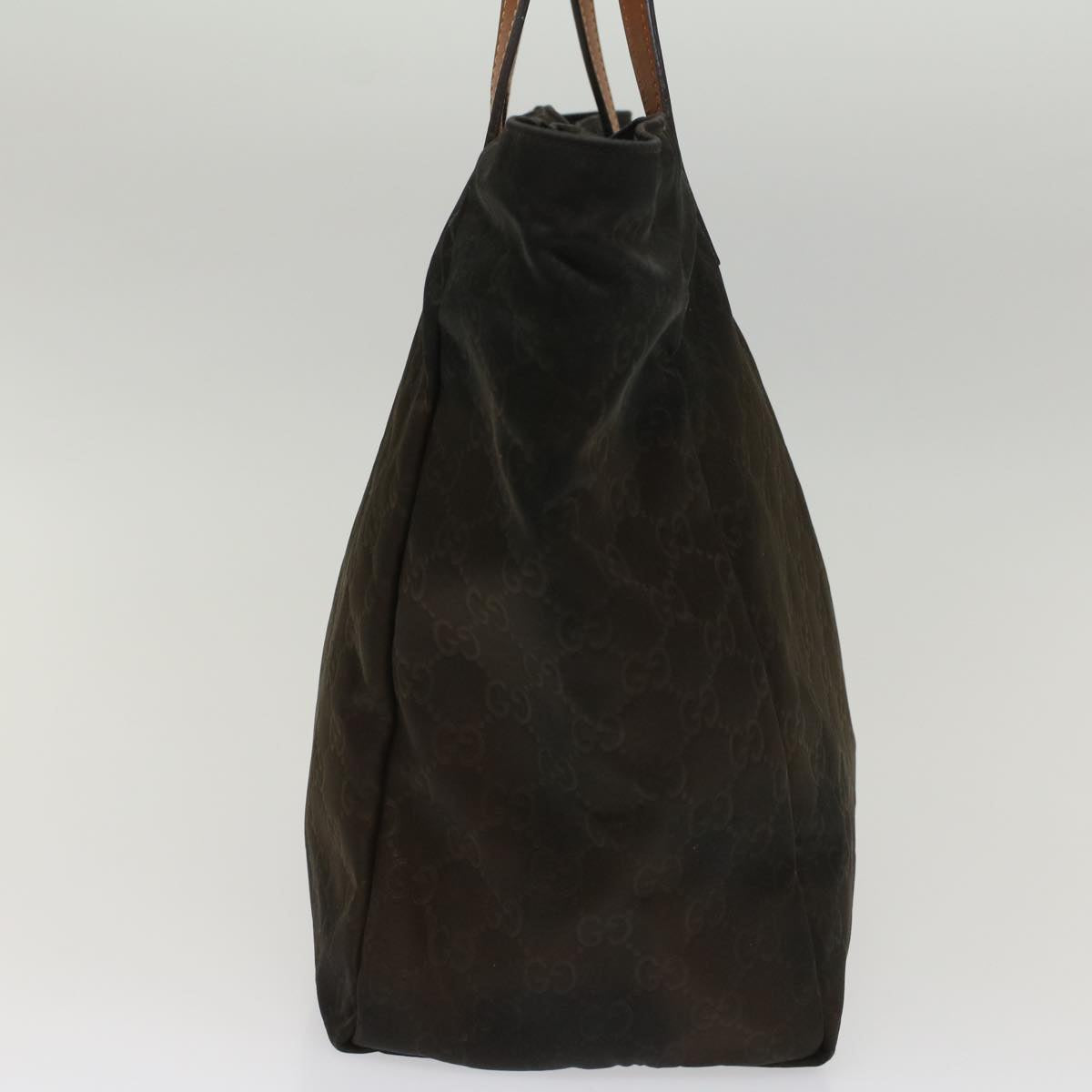 GUCCI GG Canvas Tote Bag Nylon Brown 53670