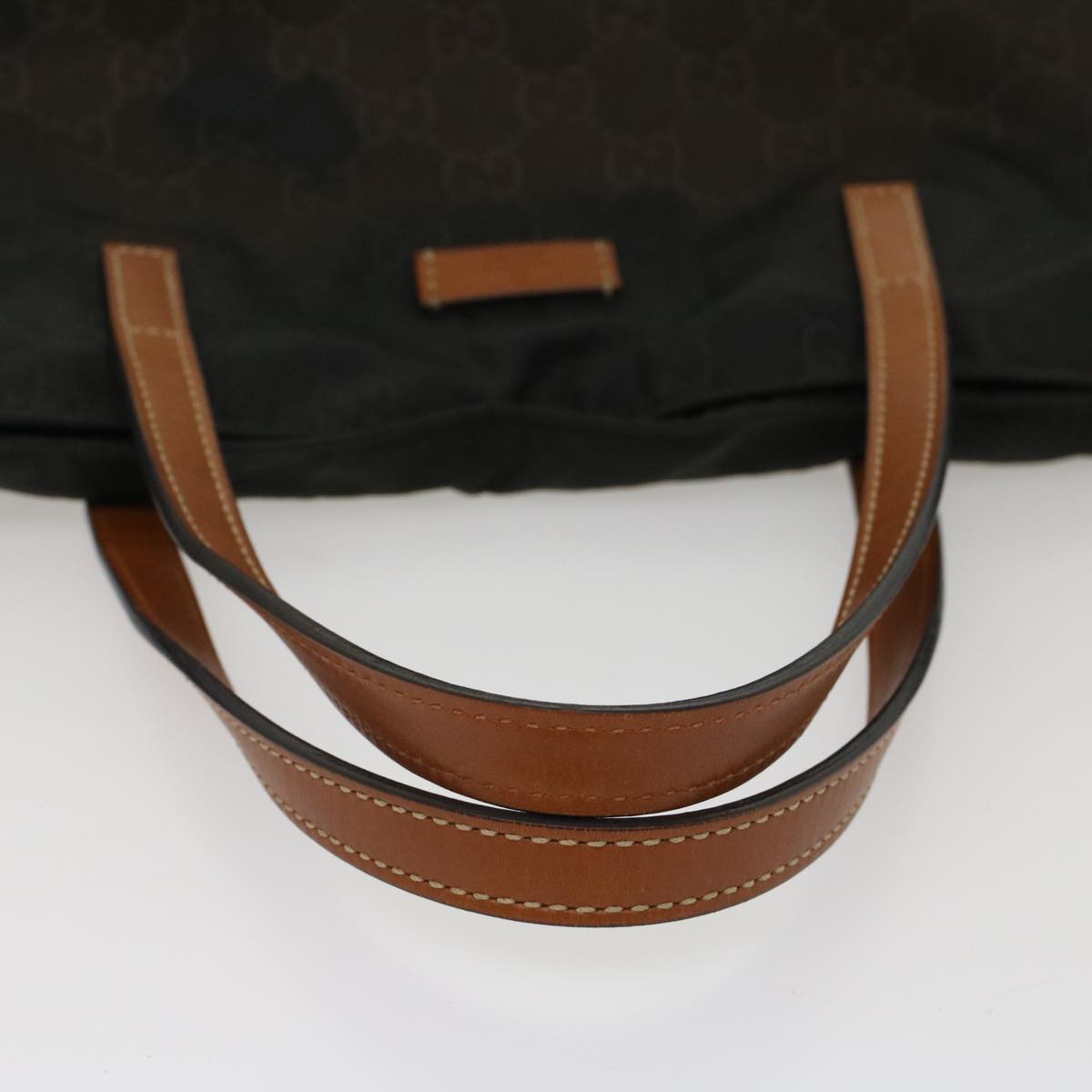 GUCCI GG Canvas Tote Bag Nylon Brown 53670