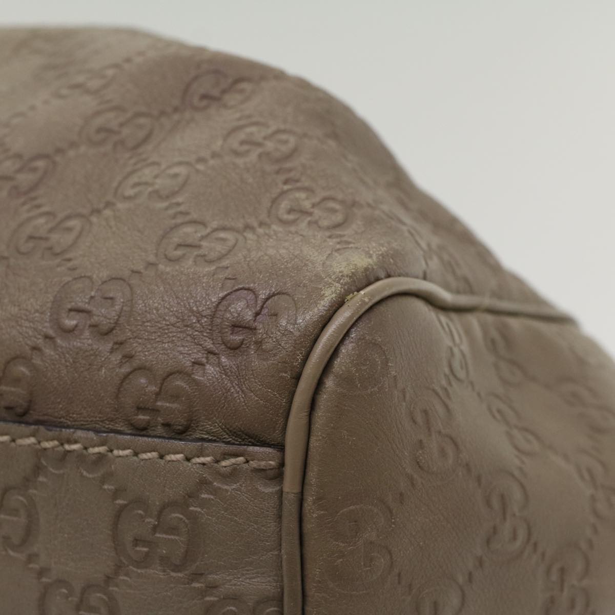GUCCI Guccissima GG Canvas Hand Bag Leather Gray 53672
