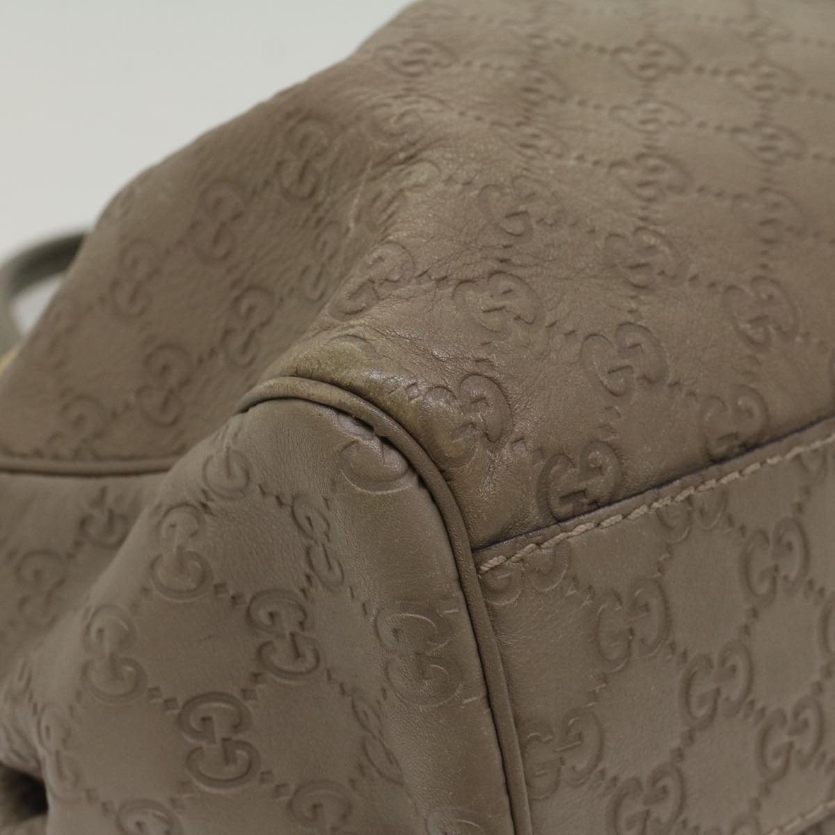 GUCCI Guccissima GG Canvas Hand Bag Leather Gray 53672