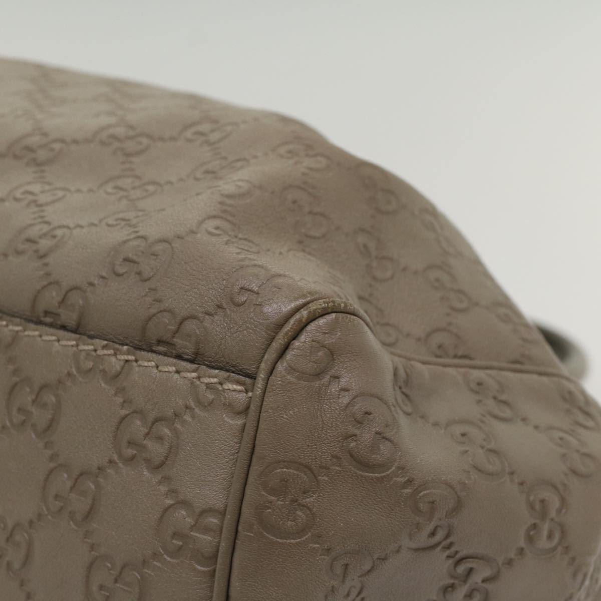 GUCCI Guccissima GG Canvas Hand Bag Leather Gray 53672