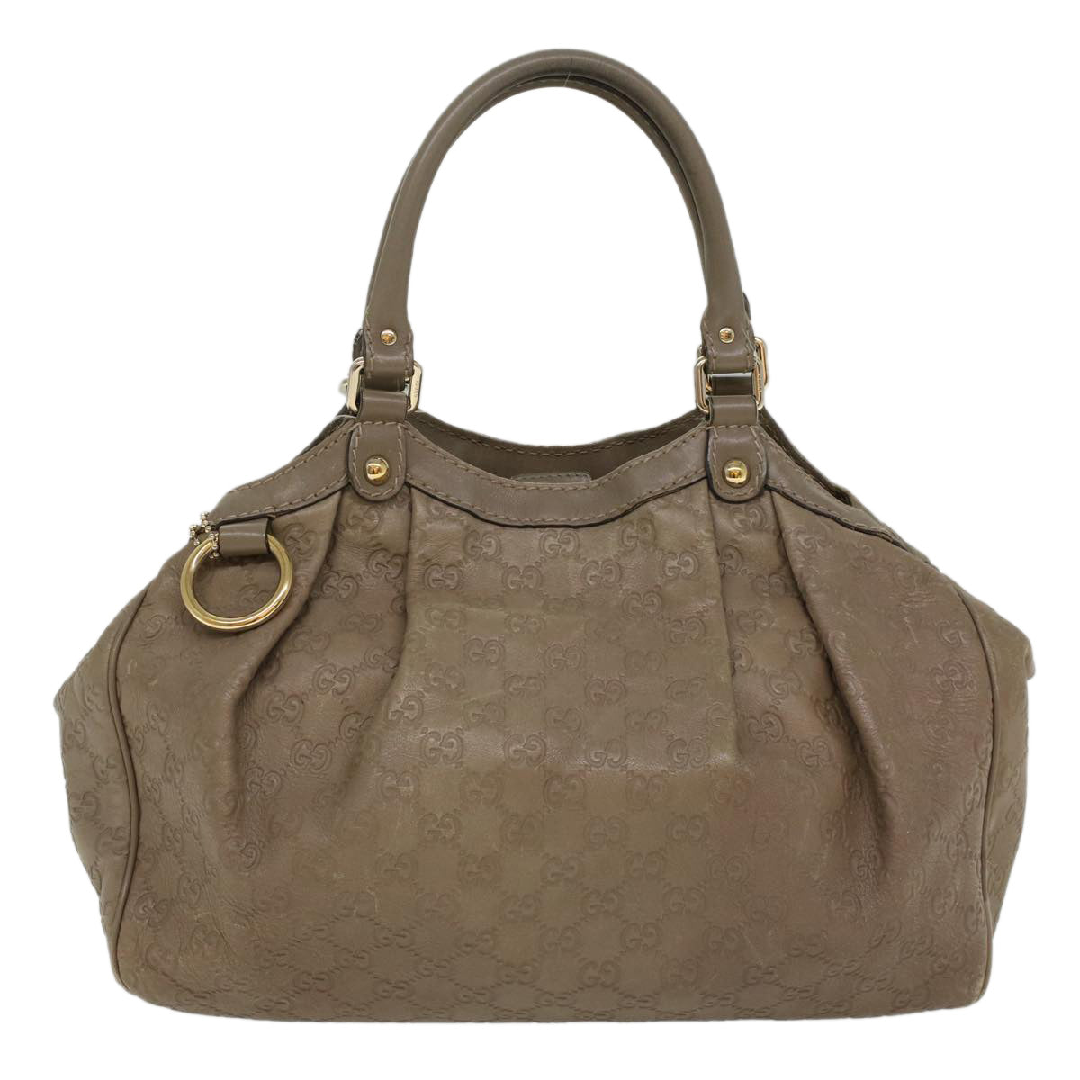 GUCCI Guccissima GG Canvas Hand Bag Leather Gray 53672