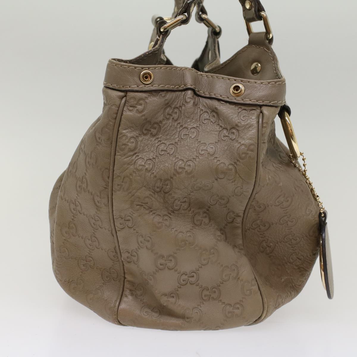 GUCCI Guccissima GG Canvas Hand Bag Leather Gray 53672