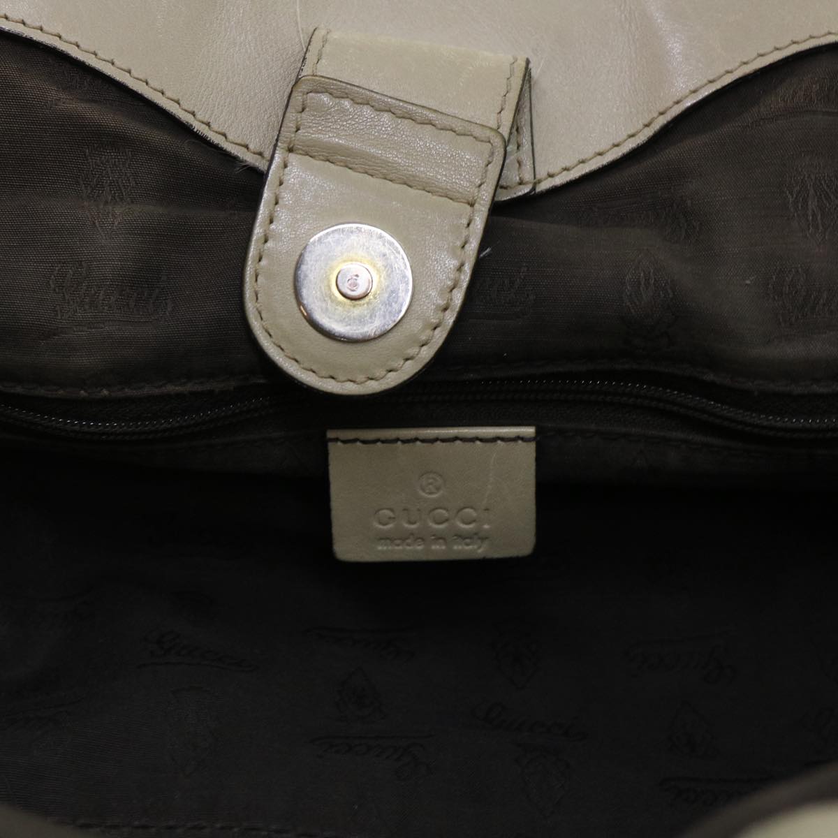 GUCCI Guccissima GG Canvas Hand Bag Leather Cream Beige 53673