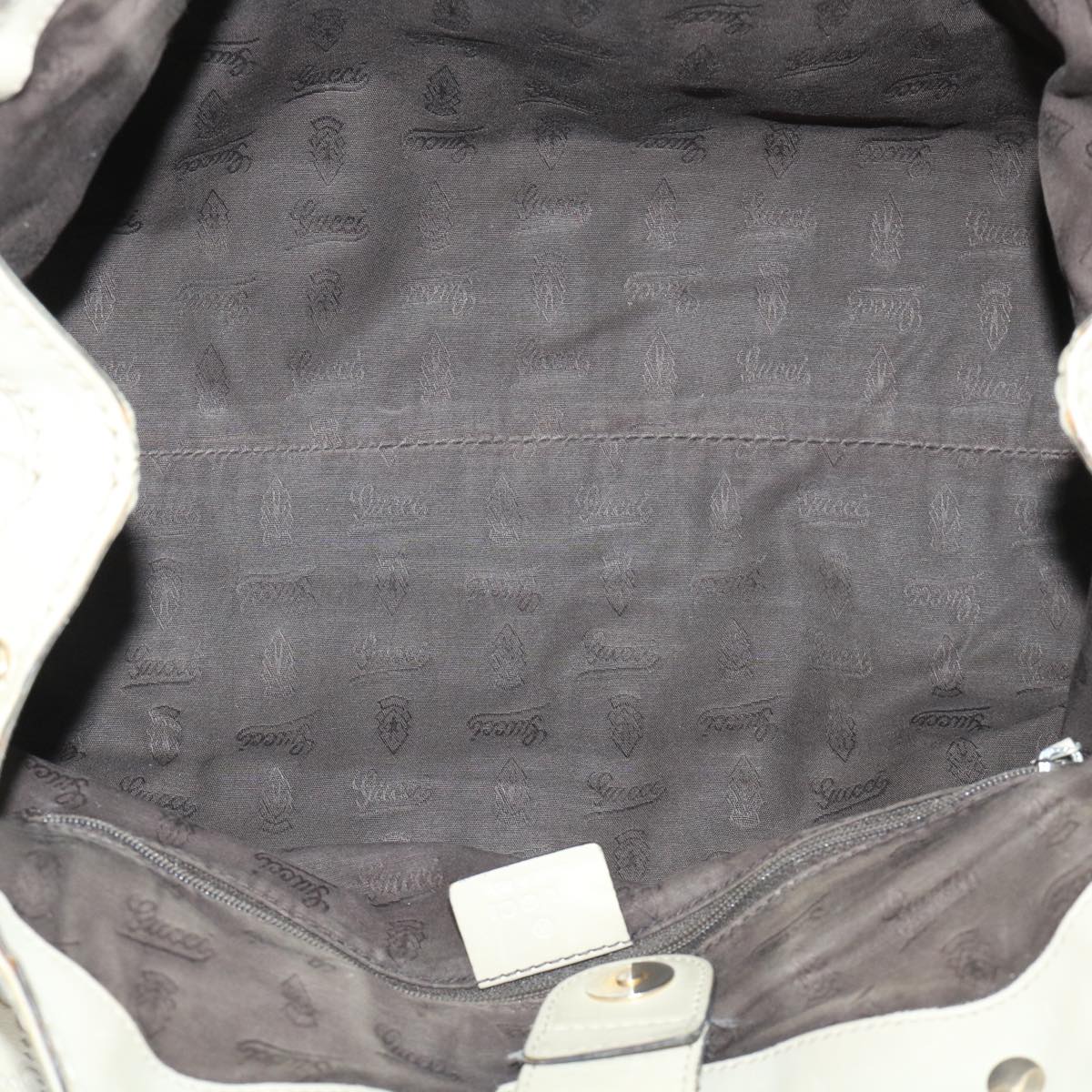 GUCCI Guccissima GG Canvas Hand Bag Leather Cream Beige 53673