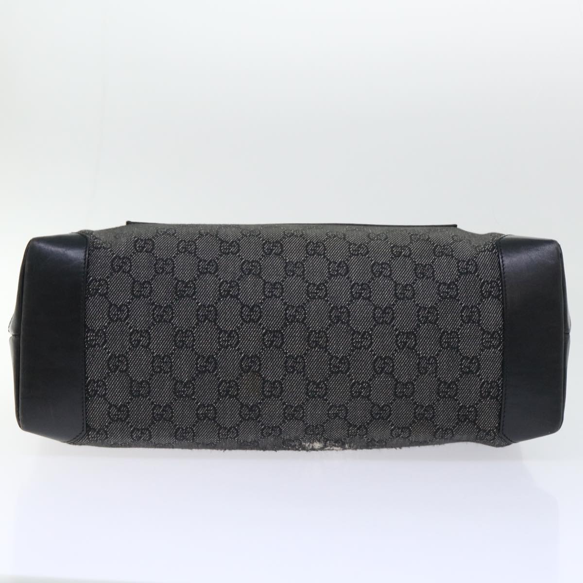 GUCCI GG Canvas Tote Bag Canvas Leather Black 53674