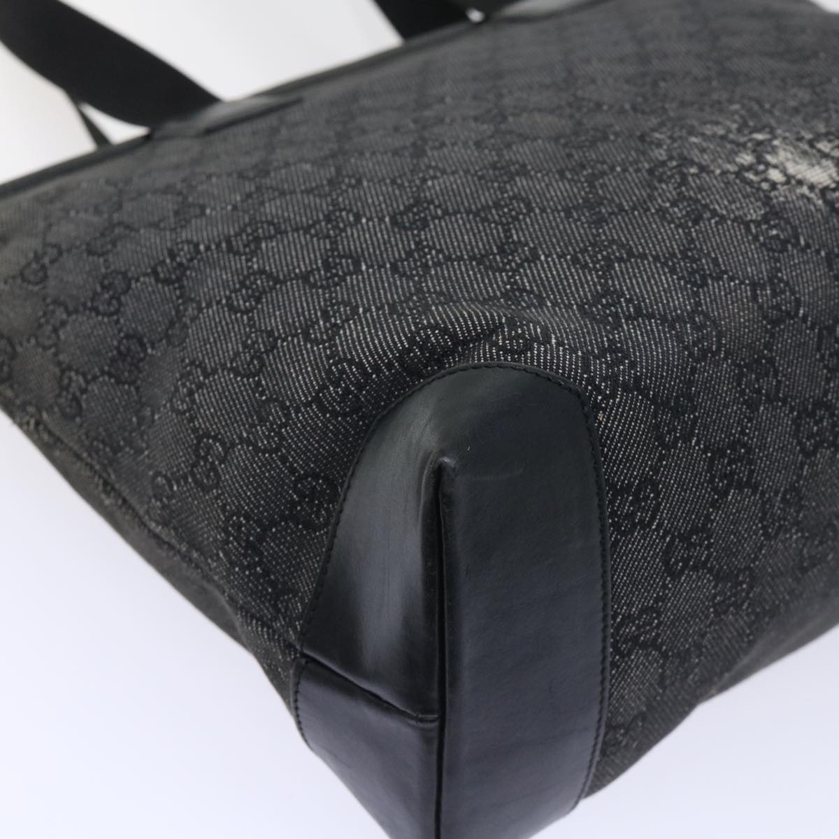 GUCCI GG Canvas Tote Bag Canvas Leather Black 53674
