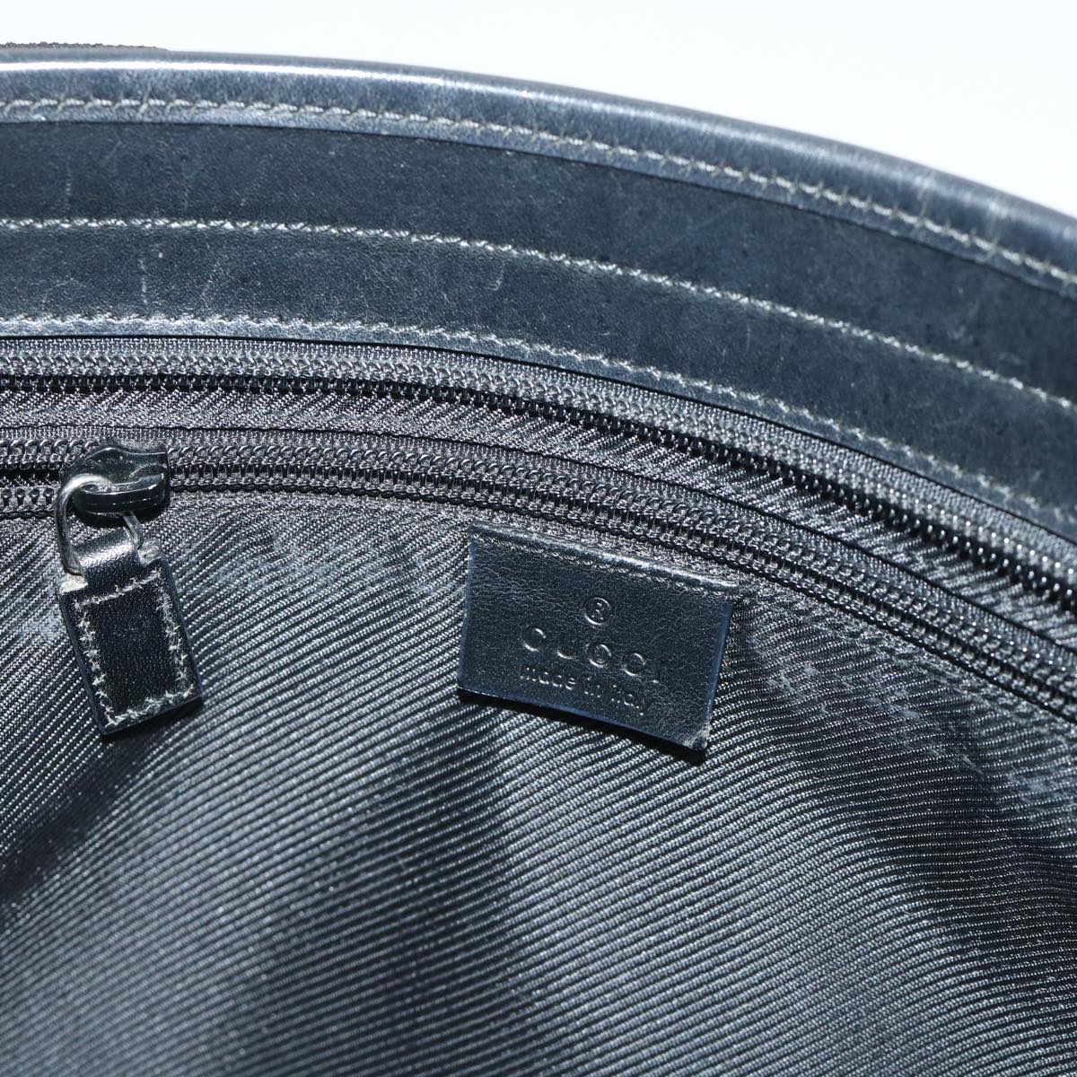GUCCI GG Canvas Tote Bag Canvas Leather Black 53674