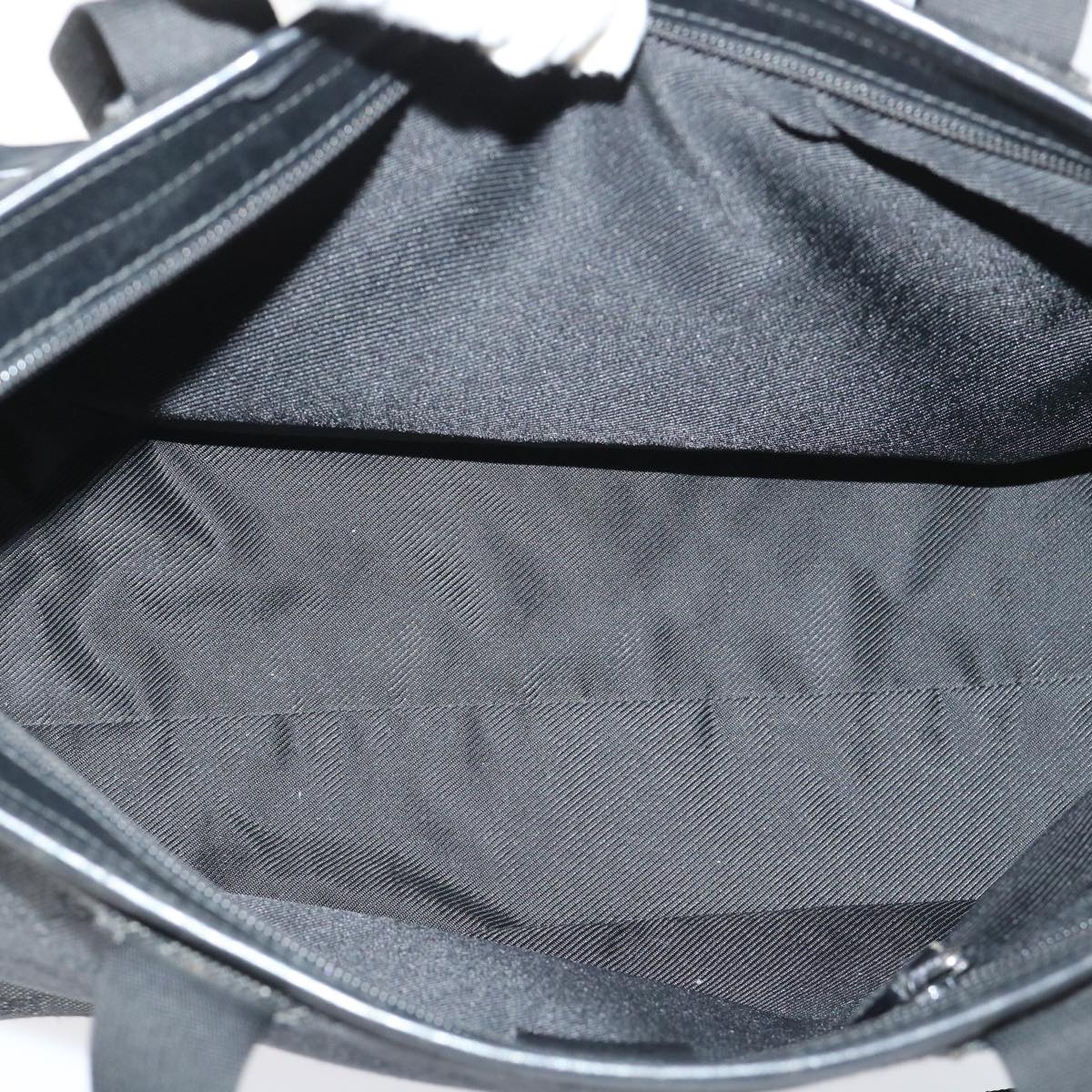 GUCCI GG Canvas Tote Bag Canvas Leather Black 53674