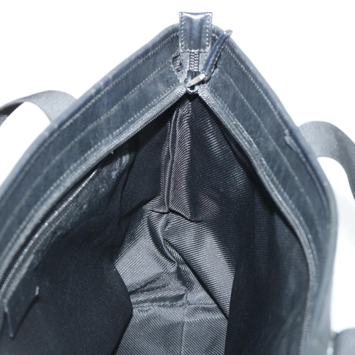 GUCCI GG Canvas Tote Bag Canvas Leather Black 53674