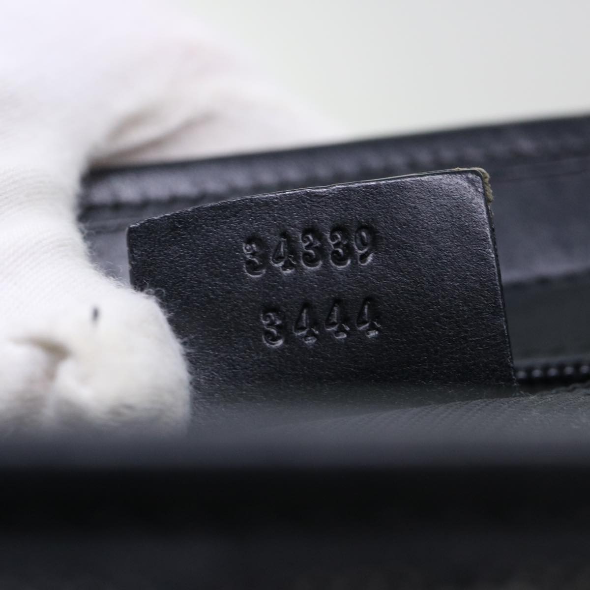 GUCCI GG Canvas Tote Bag Canvas Leather Black 53674