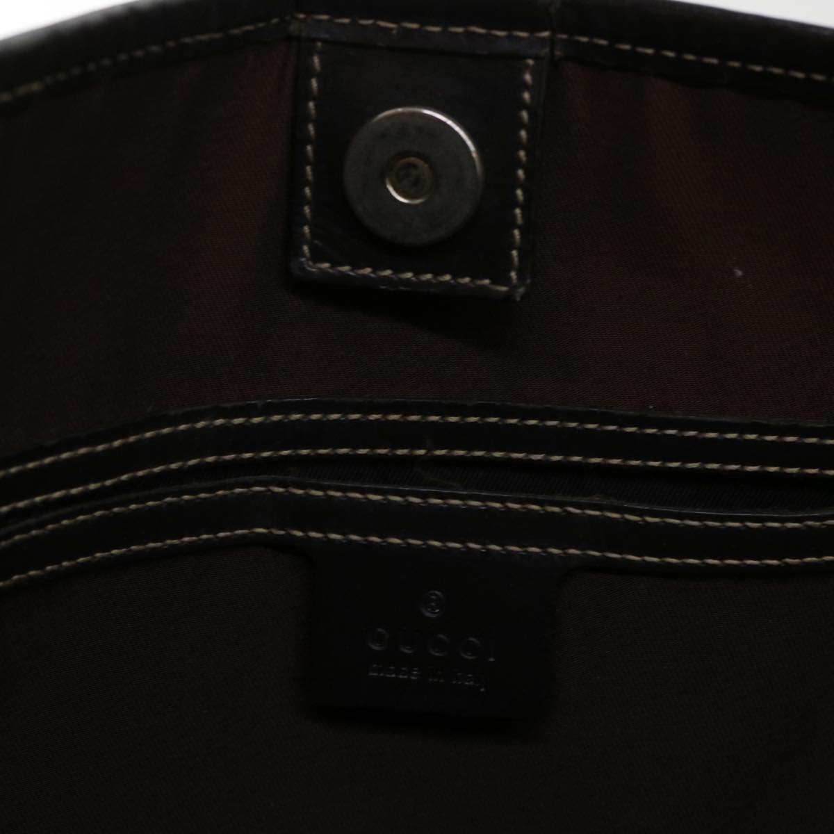 GUCCI GG Canvas Tote Bag PVC Leather Brown 53675