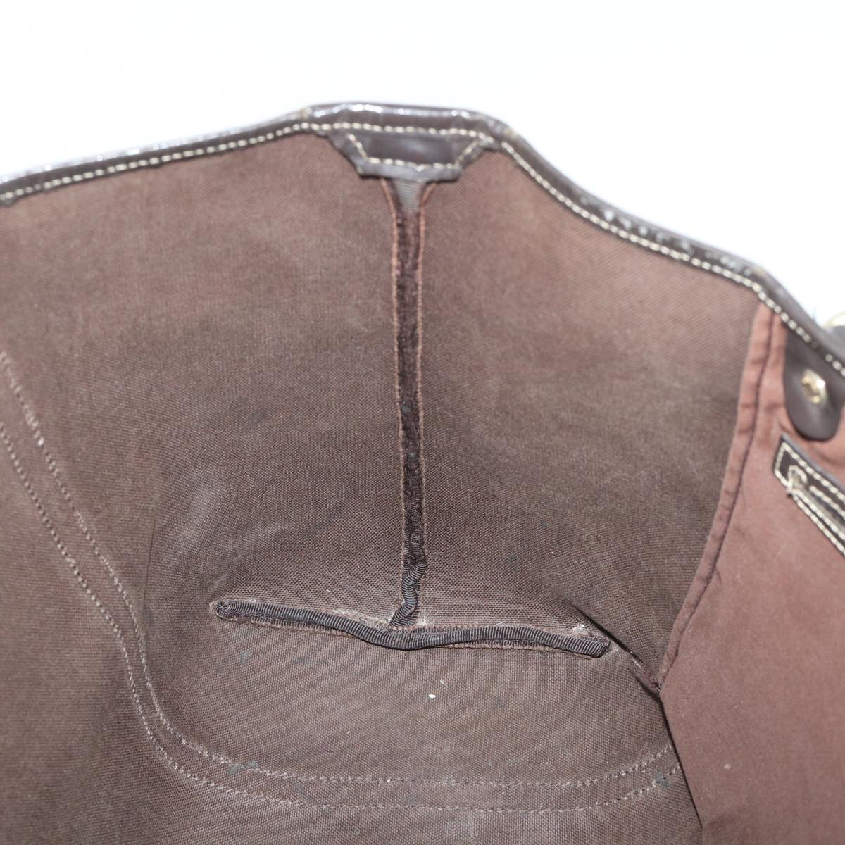 GUCCI GG Canvas Tote Bag PVC Leather Brown 53675
