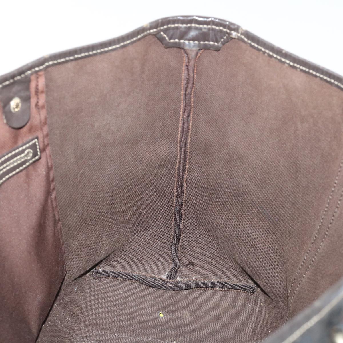 GUCCI GG Canvas Tote Bag PVC Leather Brown 53675
