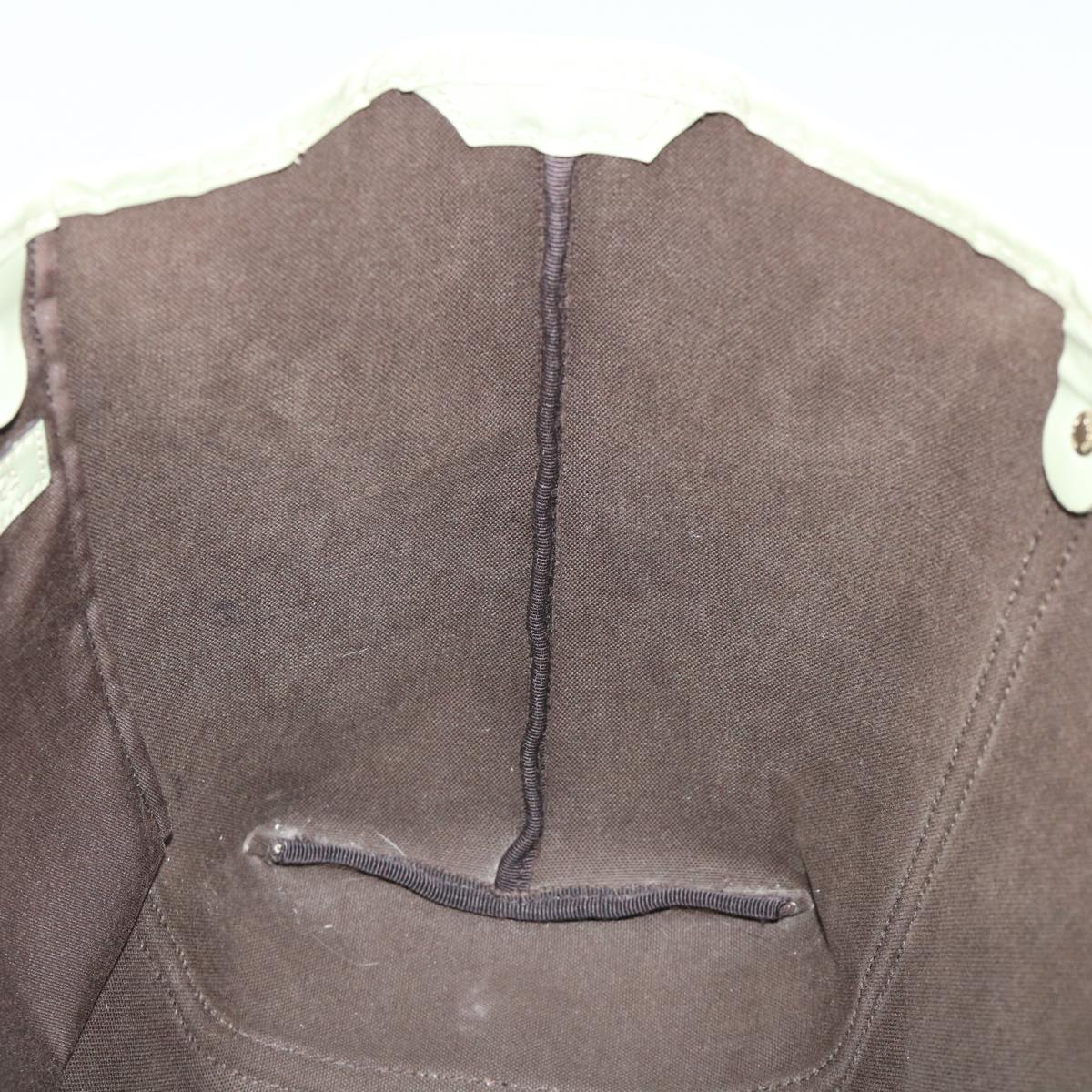 GUCCI GG Canvas Tote Bag PVC Leather Beige 53677
