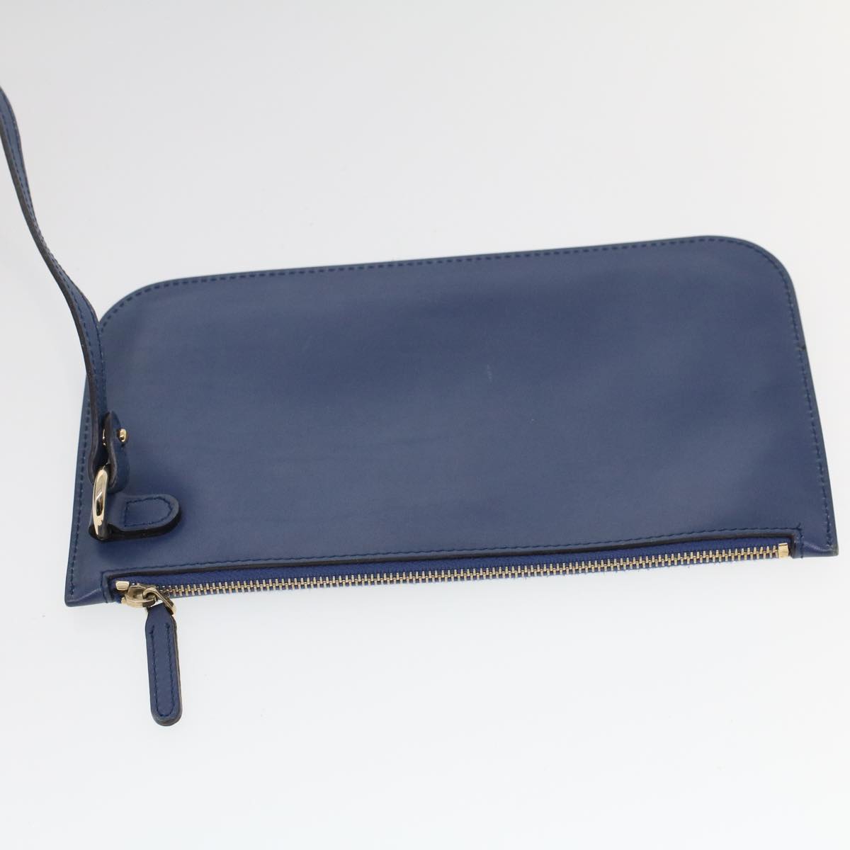 GUCCI GG Canvas Tote Bag Canvas Leather Beige Blue 53678